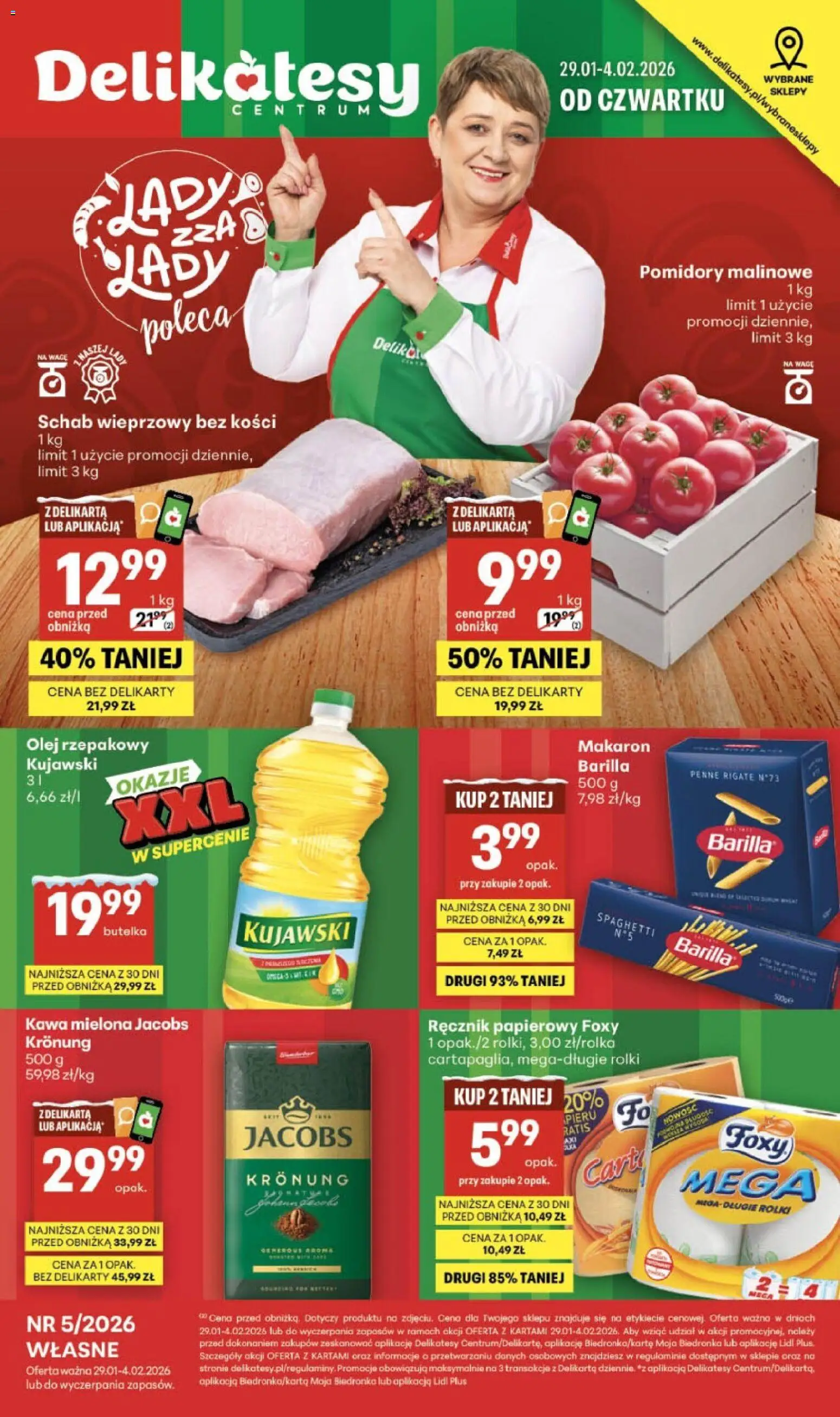 Pogląd gazetki "Sklepy Własne" ze sklepu Delikatesy Centrum ważnej od 29.01.2026