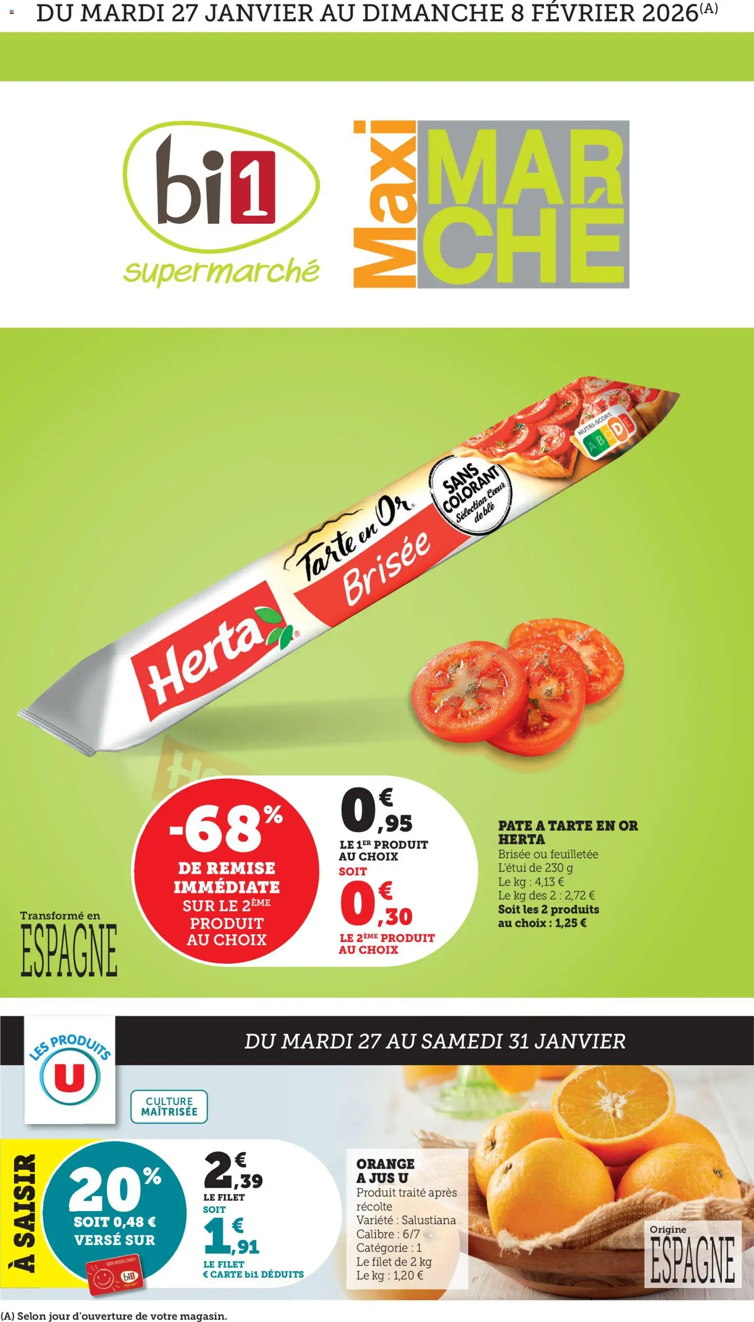 Prévisualisation de Catalogue du magasin bi1 formulaire valide 27/01/2026