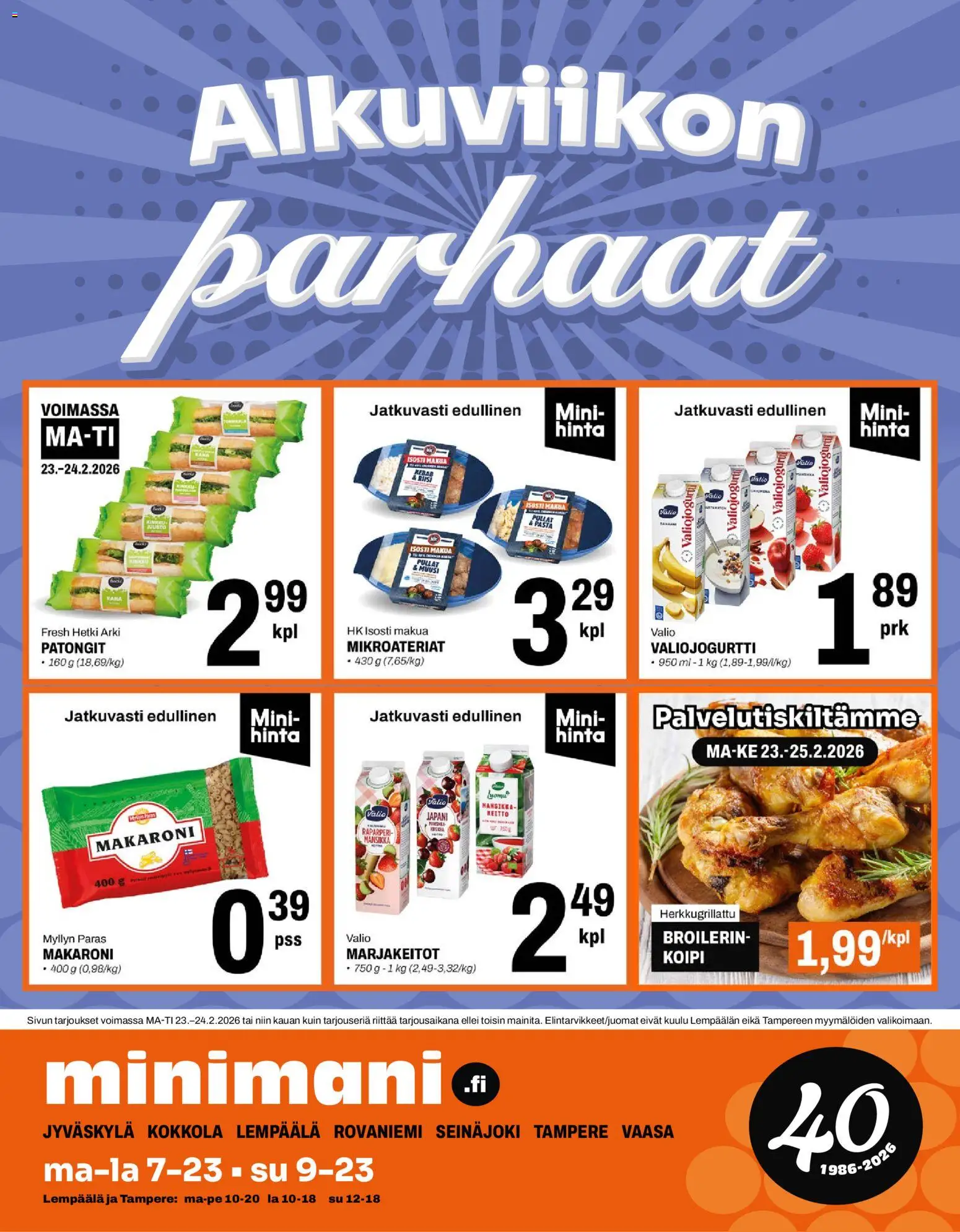 Kaupan Minimani Tarjoukset esikatselu, voimassa 23/02/2026