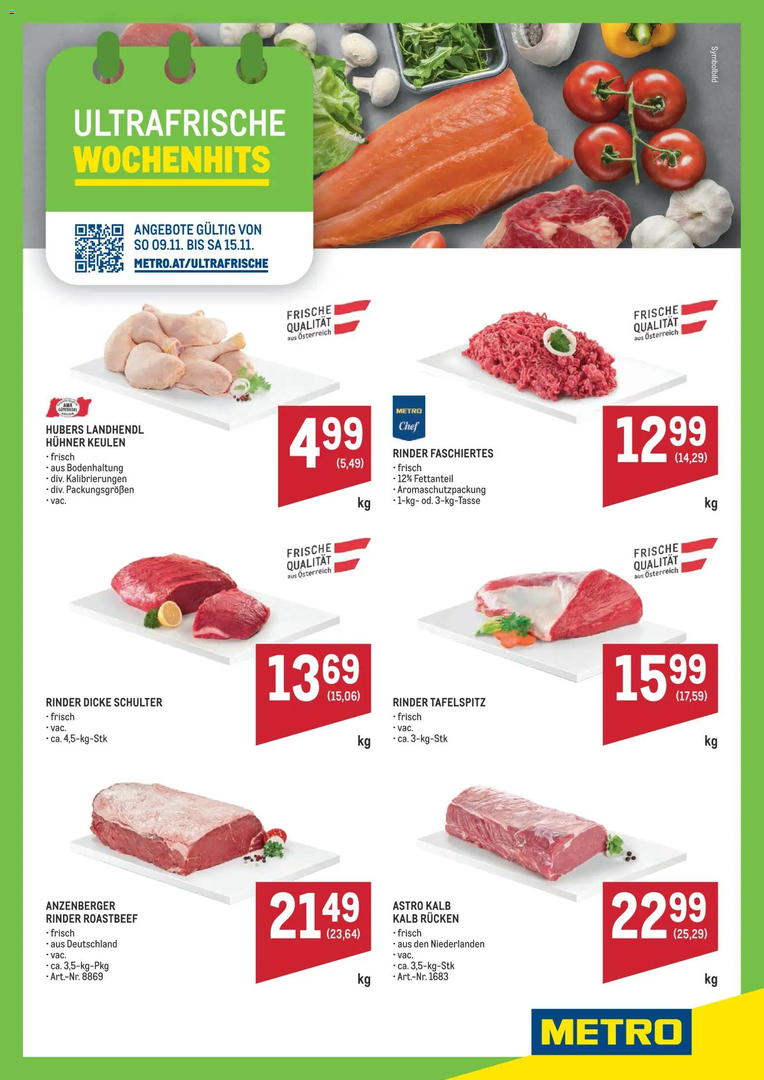 Vorschau der Angebote: Metro Angebote Wochenhits gültig ab 09.11.2025