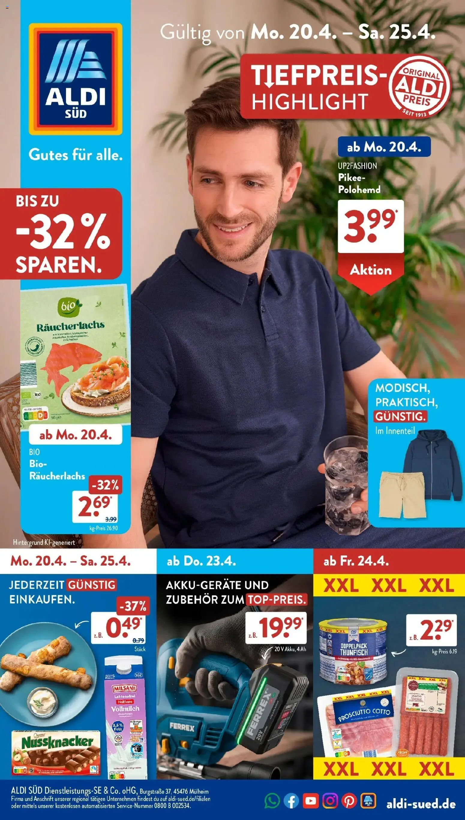 Vorschau von dem Prospekt des Geschäftes Aldi Süd, gültig ab dem 20.04.2026