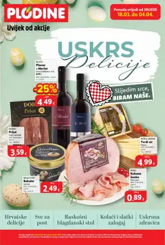 Pregled letka Plodine Katalog Delicije trgovine Plodine vrijedi od 18.03.2026