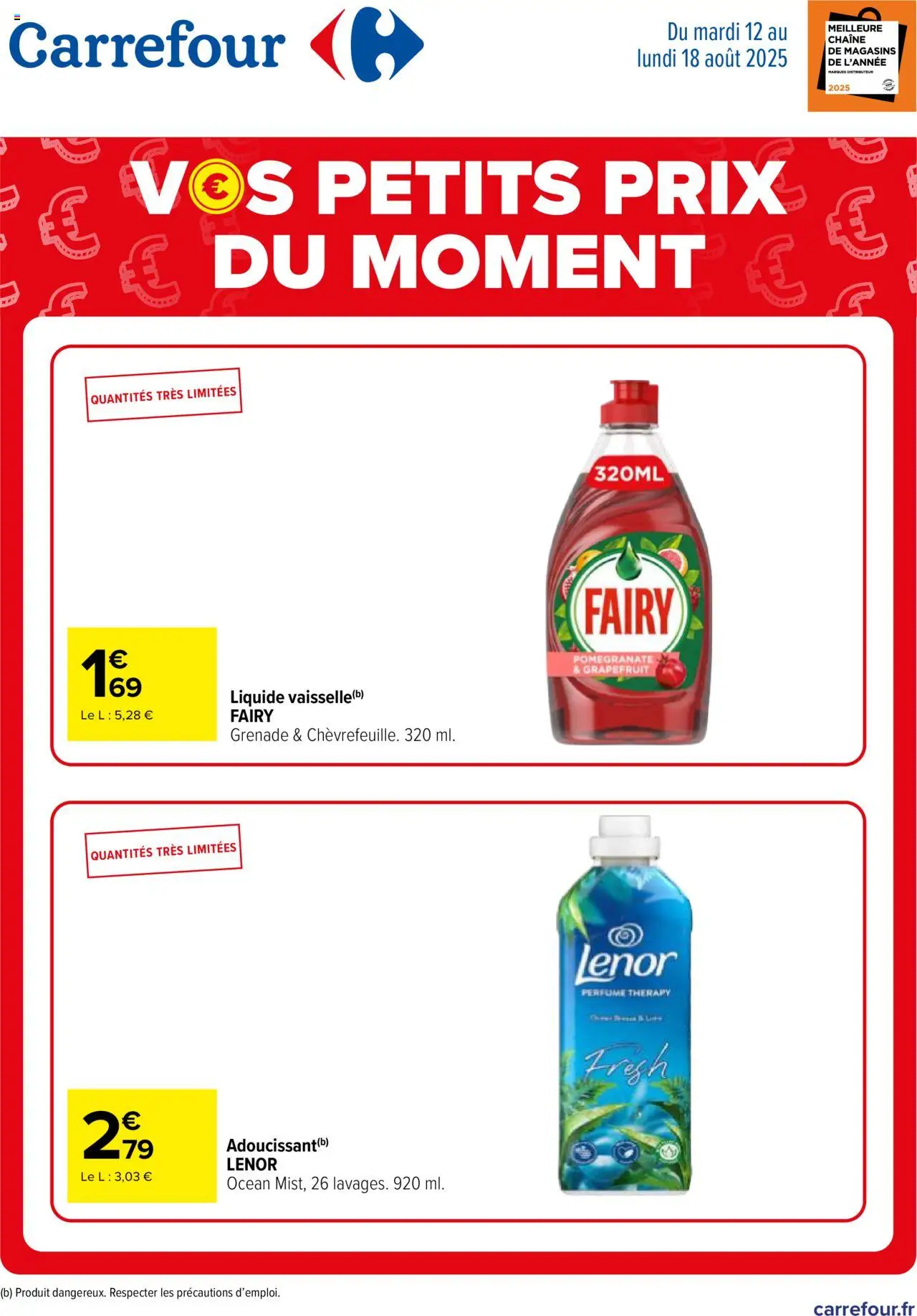 Catalogue vos petits prix du moment de la boutique Carrefour valable du 12/08/2025 - Page numéro 1
