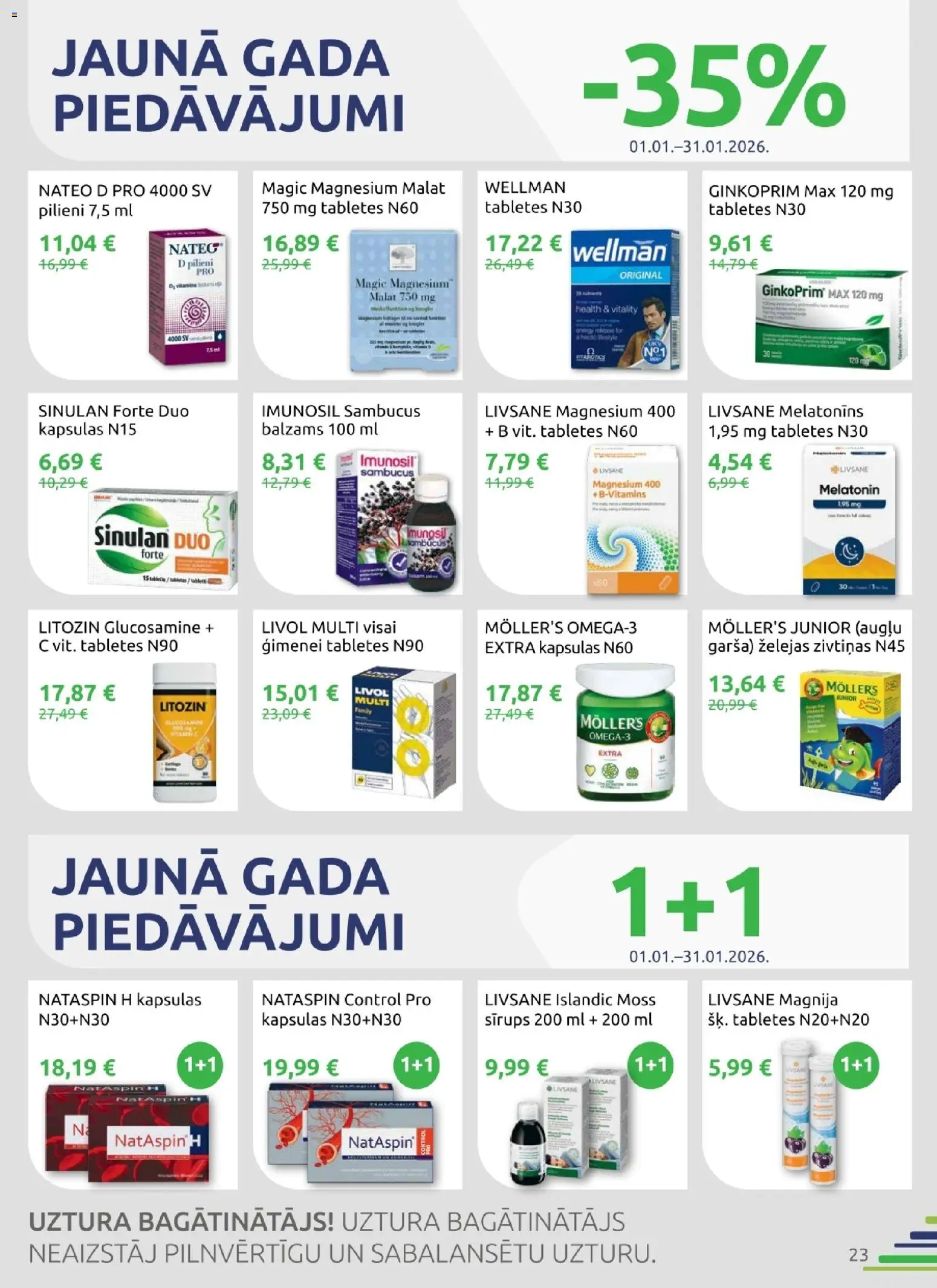 Skatīt BENU akciju bukletu, derīgs no 2026.01.01