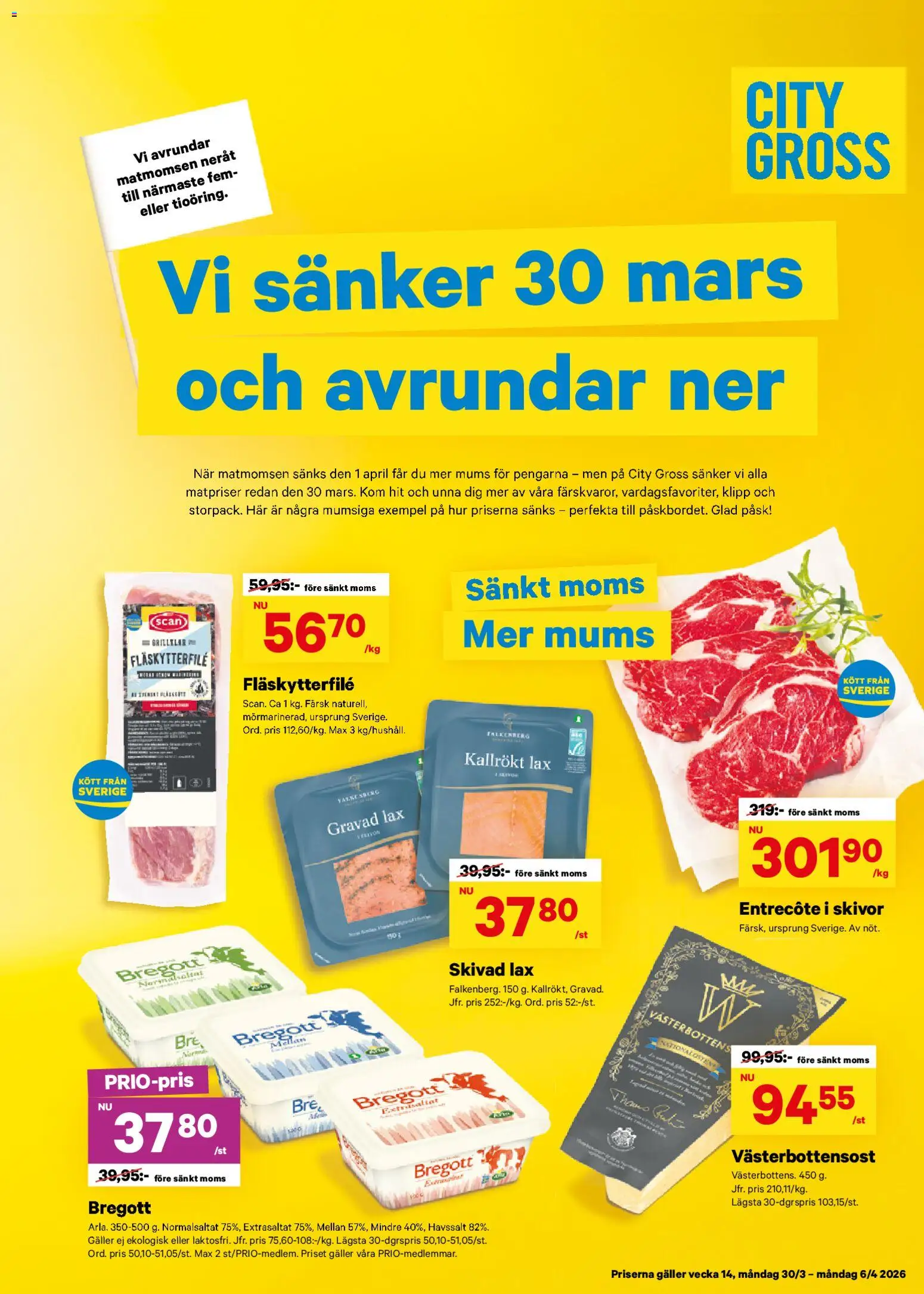 Förhandsgranska reklamblad City Gross erbjudanden från butik City Gross gäller från 30/03/2026