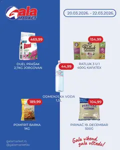 Pregled Gala MARKET kataloga - važi od 20.03.2026