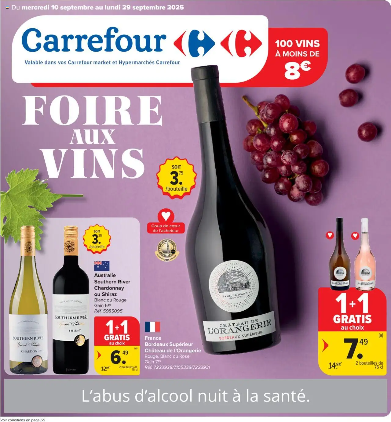 Carrefour shop Hypermarchés - Market Foire aux vins geldig vanaf 10/09/2025 - Paginanummer 1