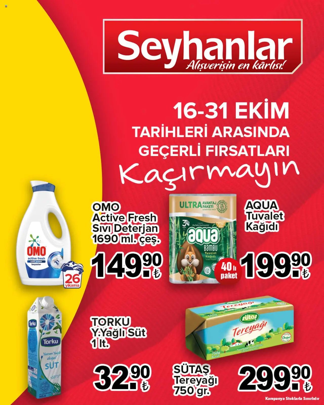 Seyhanlar Market Katalog (16 - 31 Ekim 2025) - Sayfa numarası 1