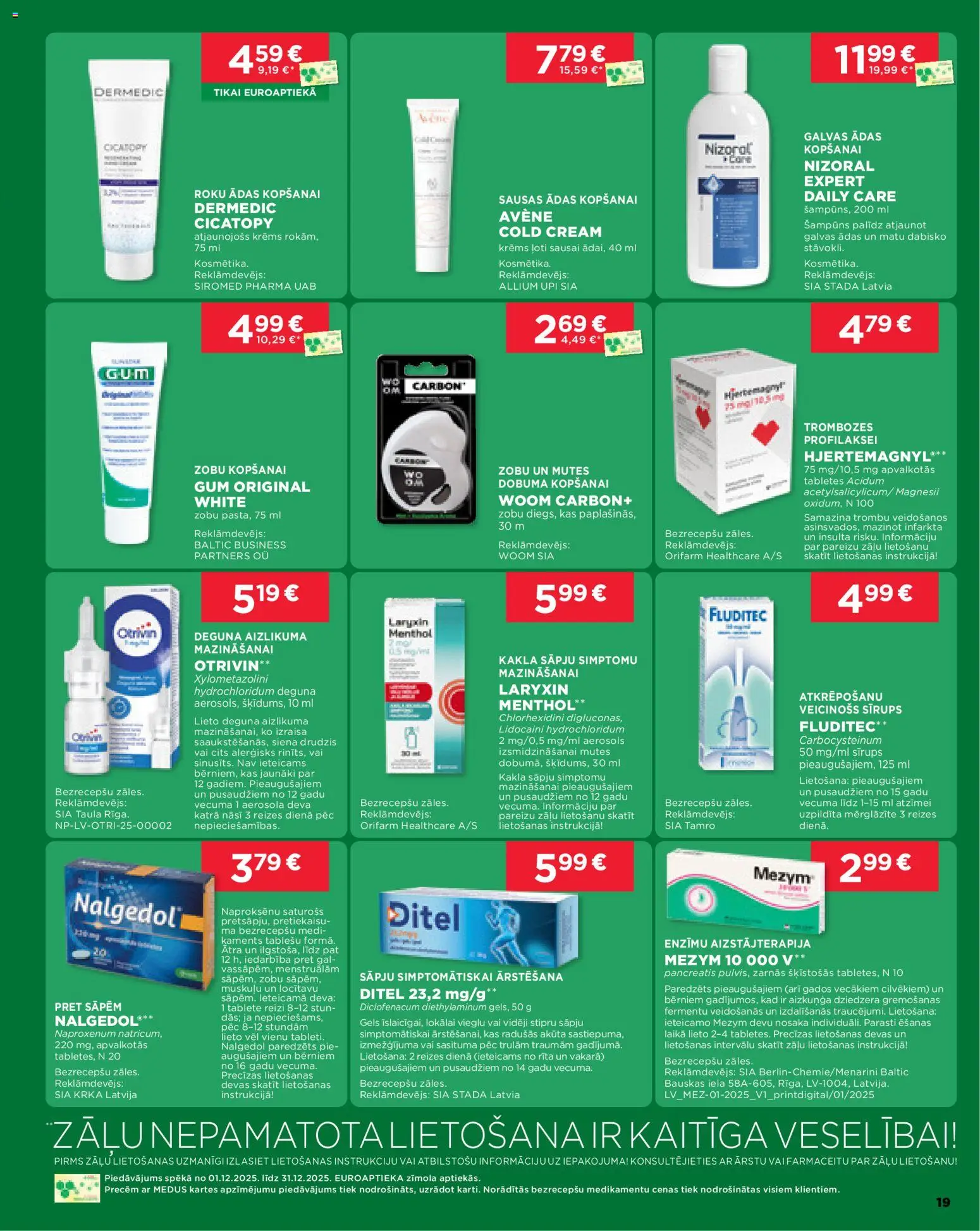 Skatīt Euroaptieka akciju bukletu, derīgs no 2025.12.01