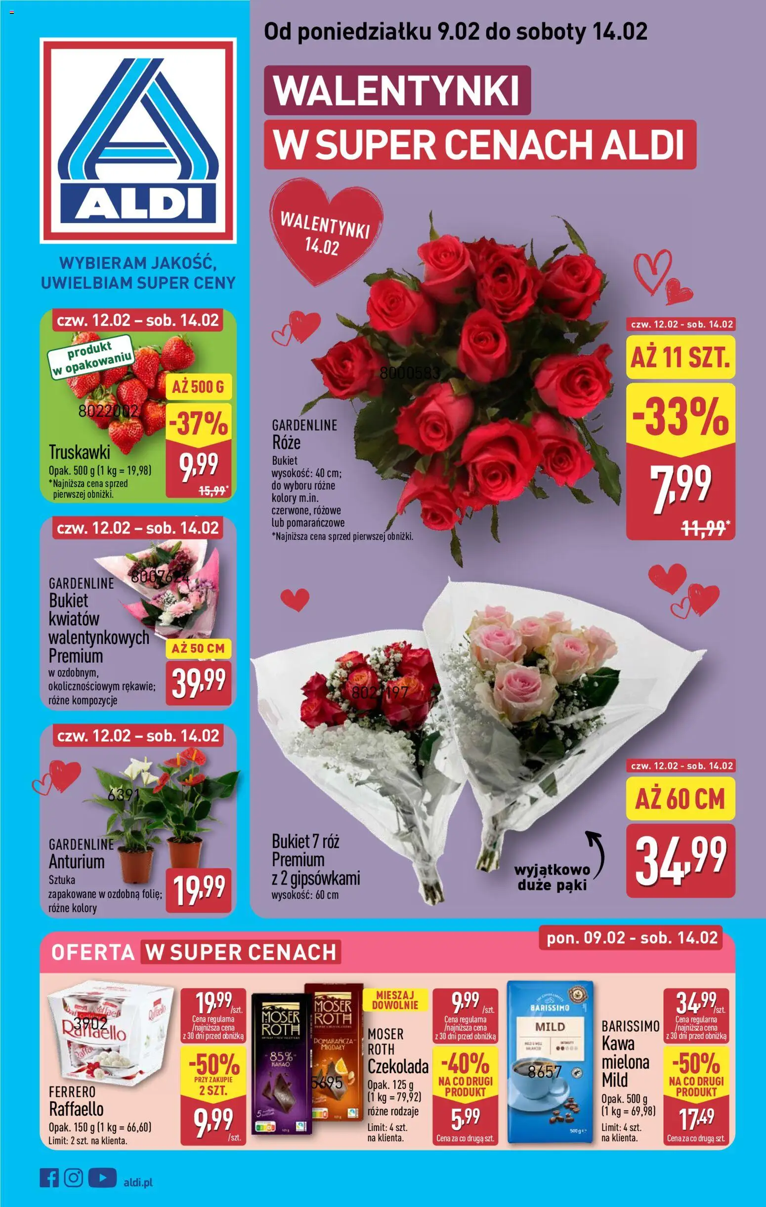 Pogląd gazetki "Walentynki" ze sklepu Aldi ważnej od 09.02.2026
