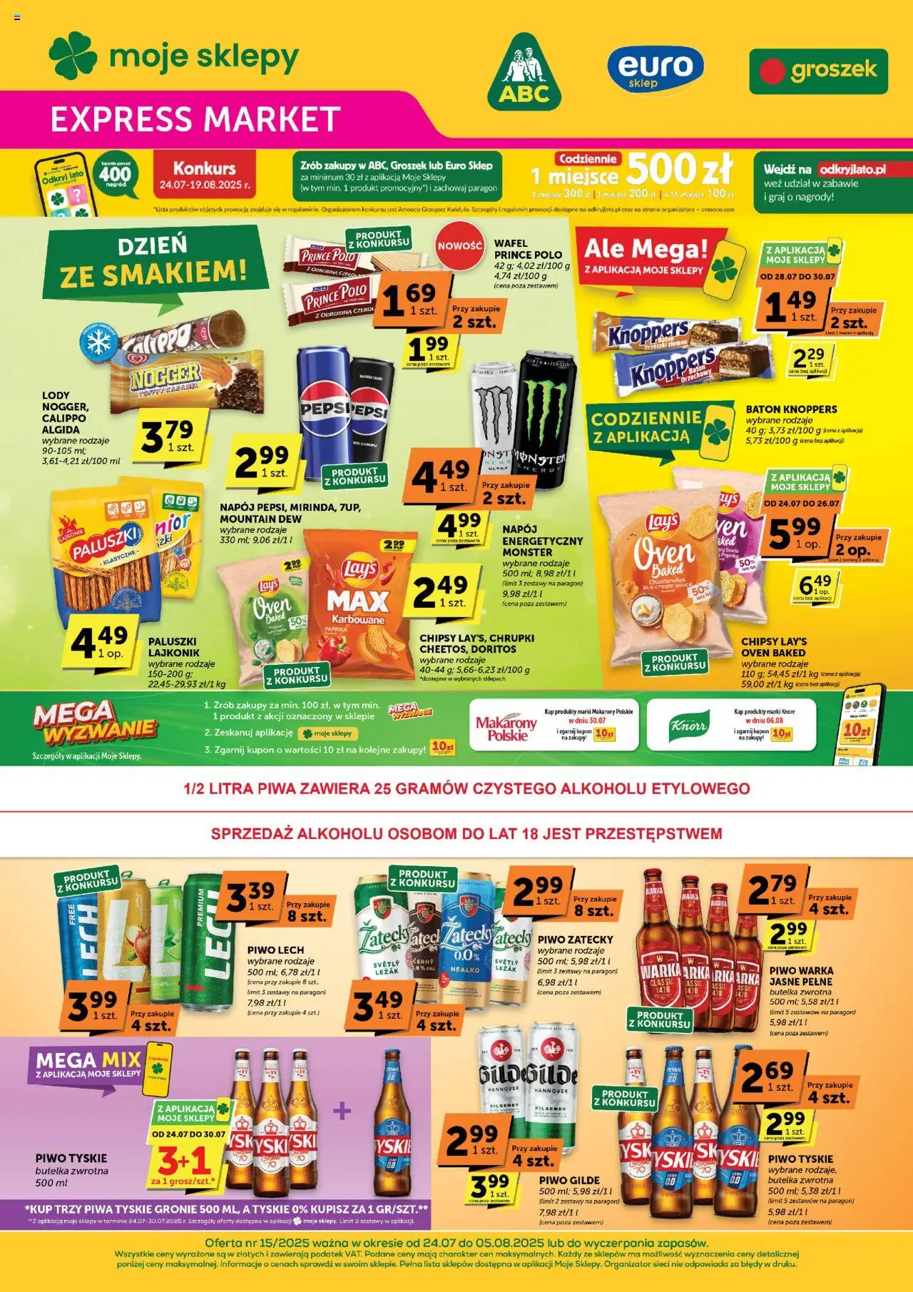 Groszek Expressmarket od 24.07.2025 - Nowa Gazetka - Numer strony 1