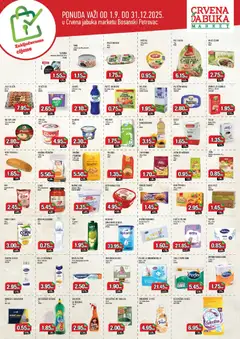 Pregled letka Zaključavamo cijene trgovine Crvena jabuka vrijedi od 2025.09.01