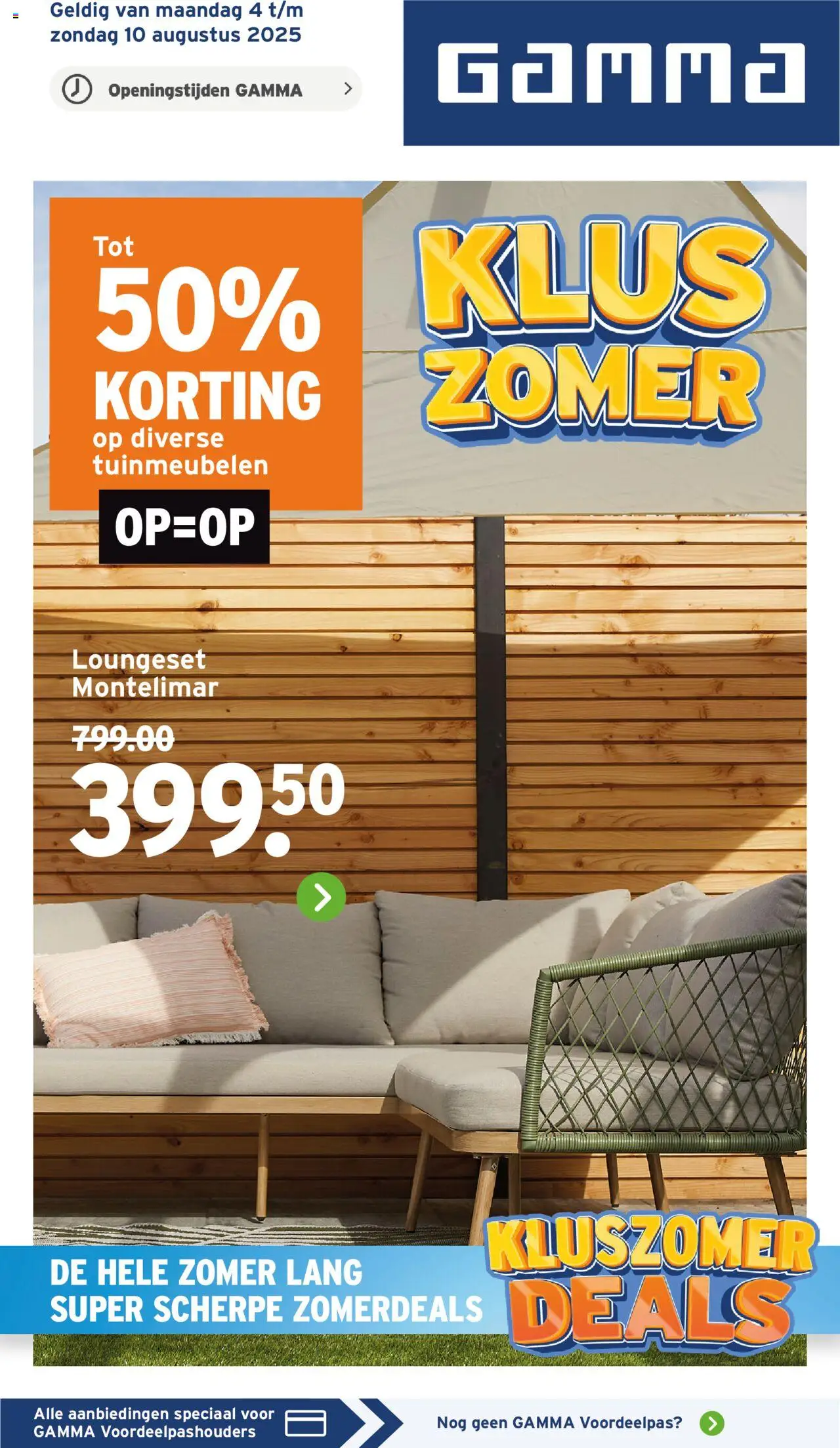 GAMMA shop Folder geldig vanaf 04-08-2025 - Paginanummer 1 - Tuinmeubelen