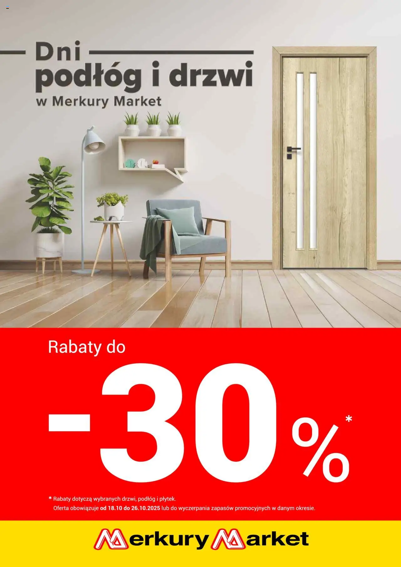 Merkury Market Dni podłóg i drzwi od 18.10.2025 - Nowa Gazetka - Numer strony 1