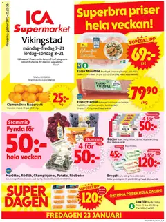 Förhandsgranska reklamblad Vikingstad från butik ICA Supermarket gäller från 19/01/2026
