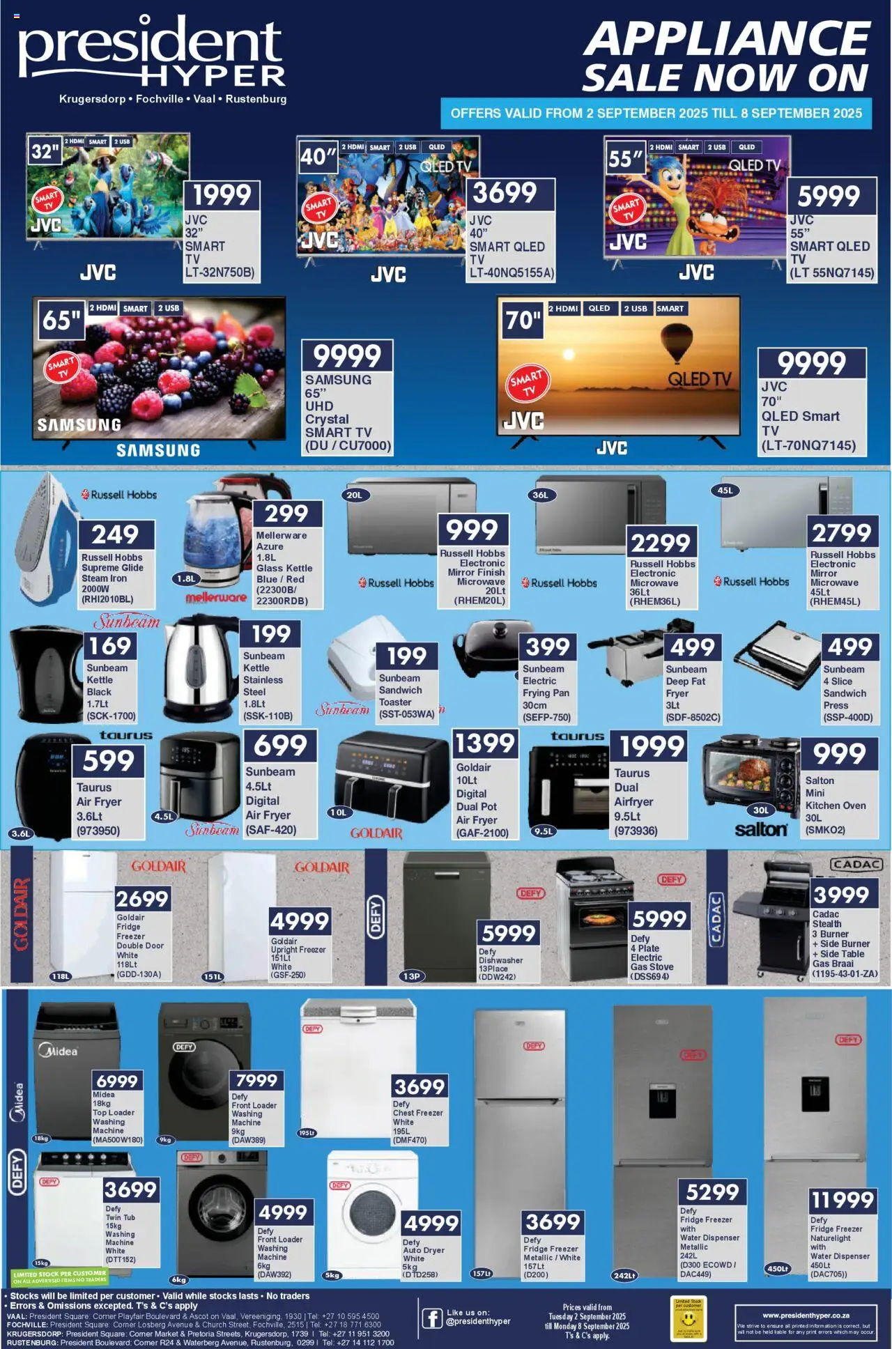 President Hyper Birthday Sale Appliances from 02/09 - 08/09/2025 > Promotions