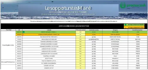Prévisualisation de Mercuriale opportunités du magasin Promocash formulaire valide 21/10/2025