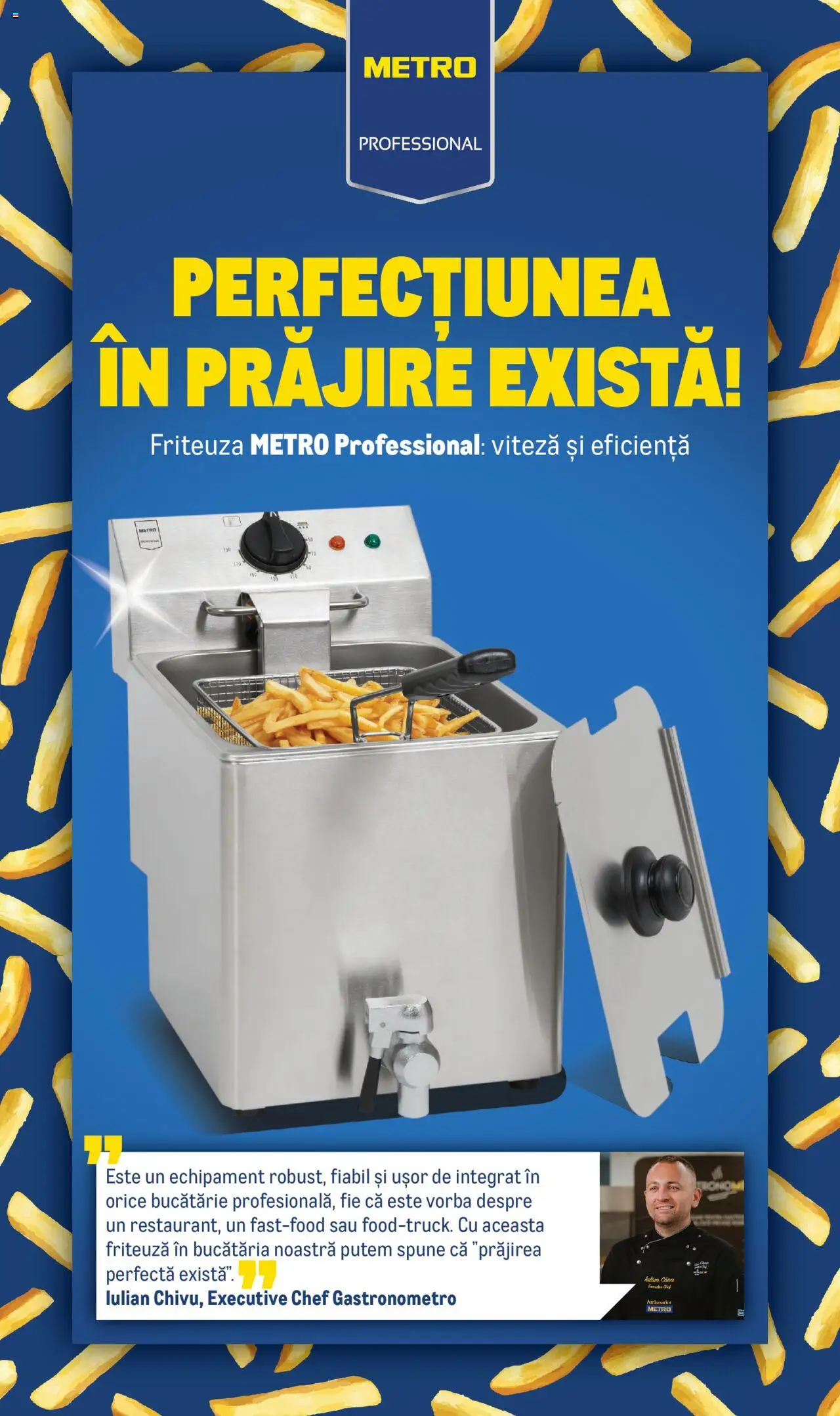 Metro Catalog - Friteuză profesională 8L cu robinet golire de la 01.09.2025 - Pagină 1 - Bucătărie, Friteuză