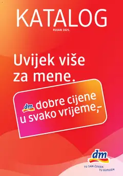 Pregled letka Katalog trgovine DM vrijedi od 01.09.2025