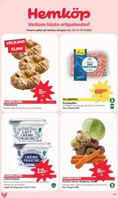Förhandsgranska reklamblad Aktuella reklamblad Hemköp från butik Hemköp gäller från 13/10/2025