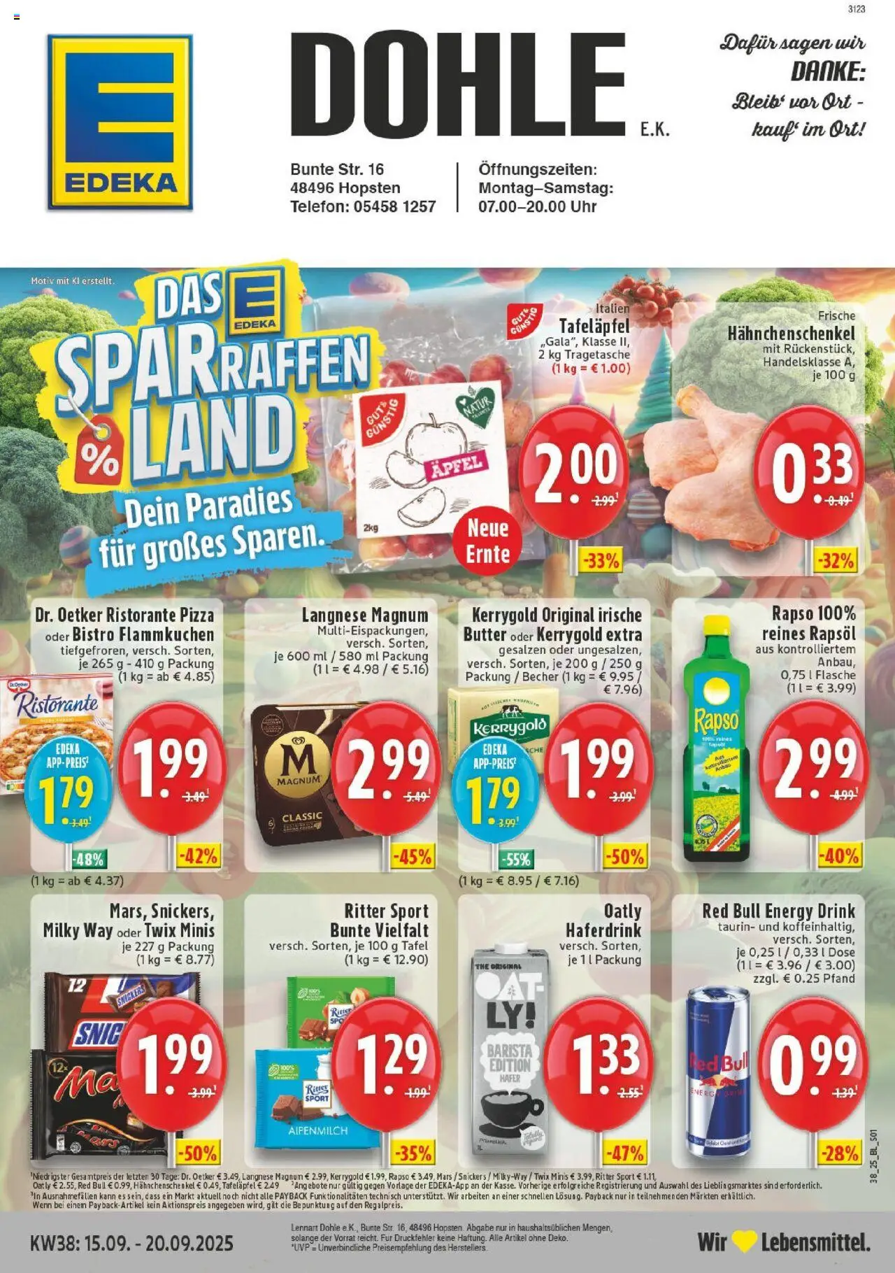 EDEKA Prospekt ab 14.09.2025 - Prospekt Hopsten Online