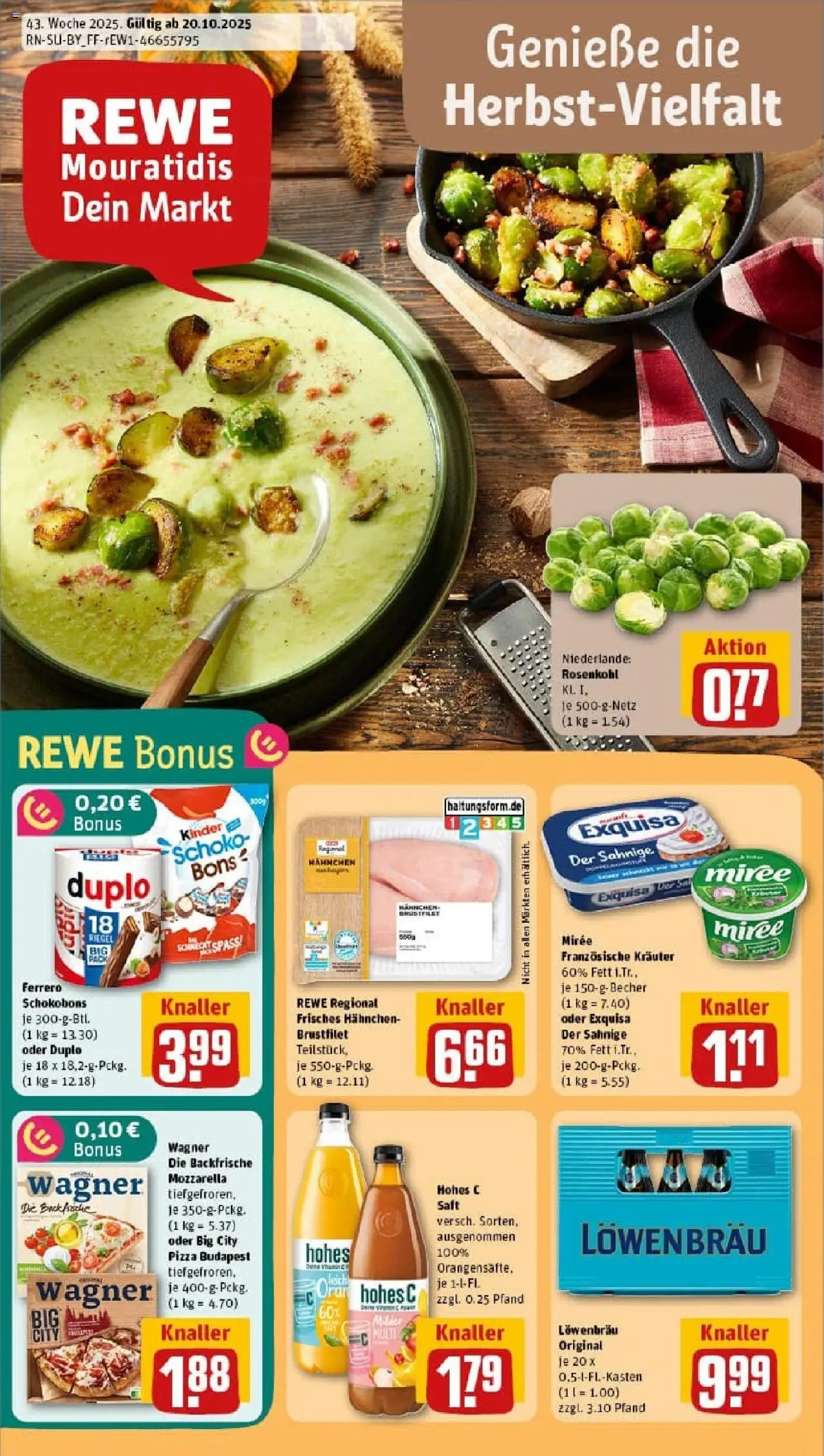 REWE Prospekt ab 20.10.2025 nächste Woche - Prospekt München	