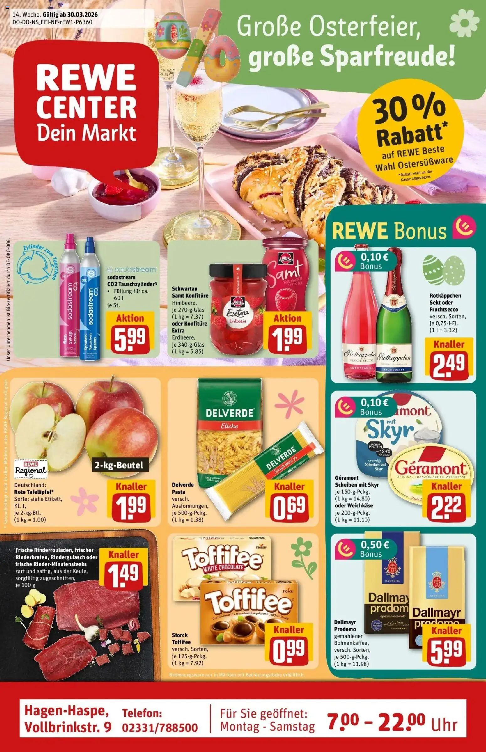 Vorschau von dem Prospekt des Geschäftes Rewe, gültig ab dem 30.03.2026