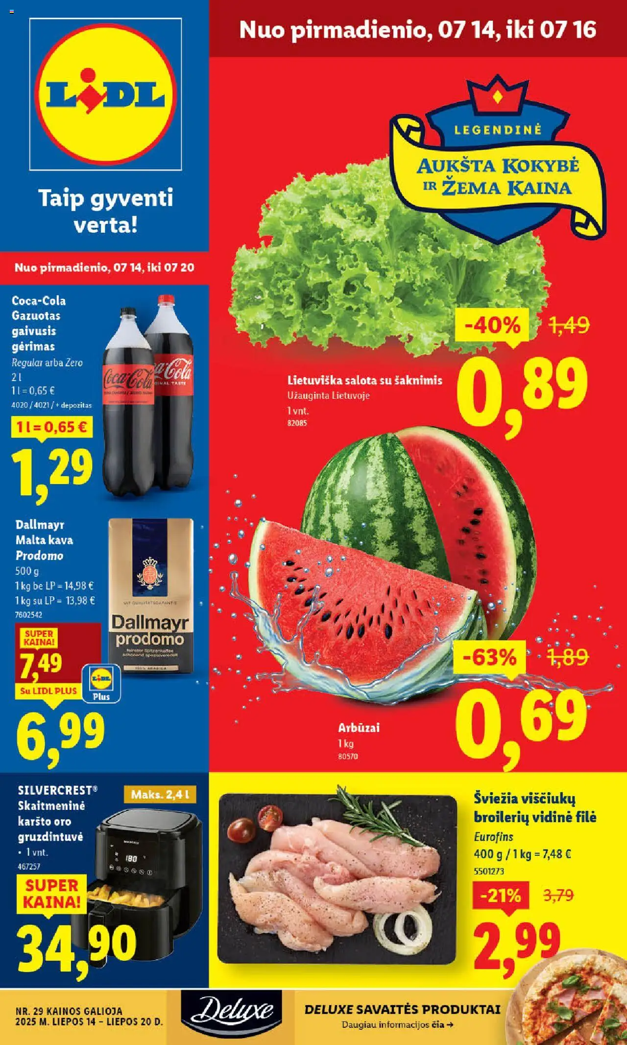 LIDL leidinys galioja nuo 2025.07.14 – puslapio numeris 1 - Salota, Kava