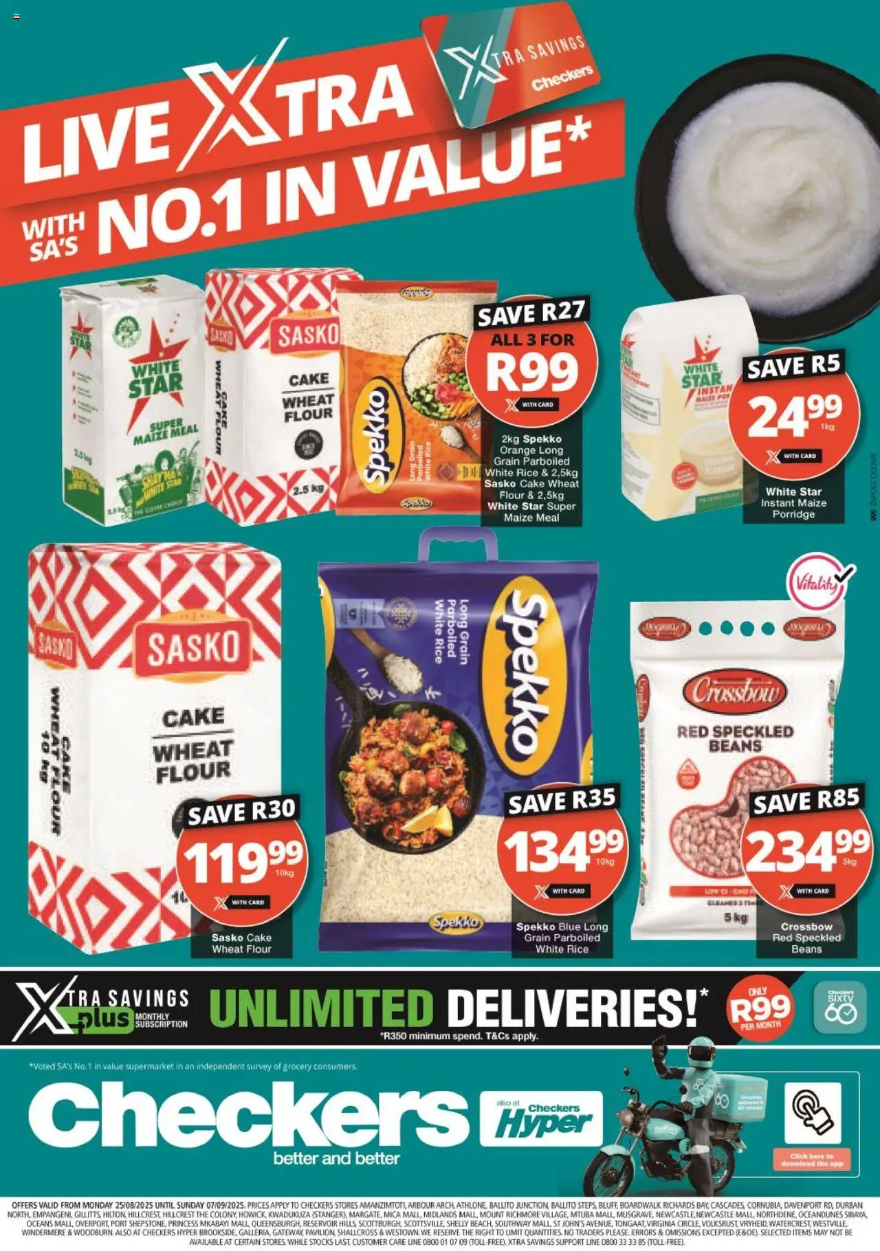 Checkers KwaZulu-Natal - Xtra Savings 25/08 - 07/09/2025 >> Catalogue