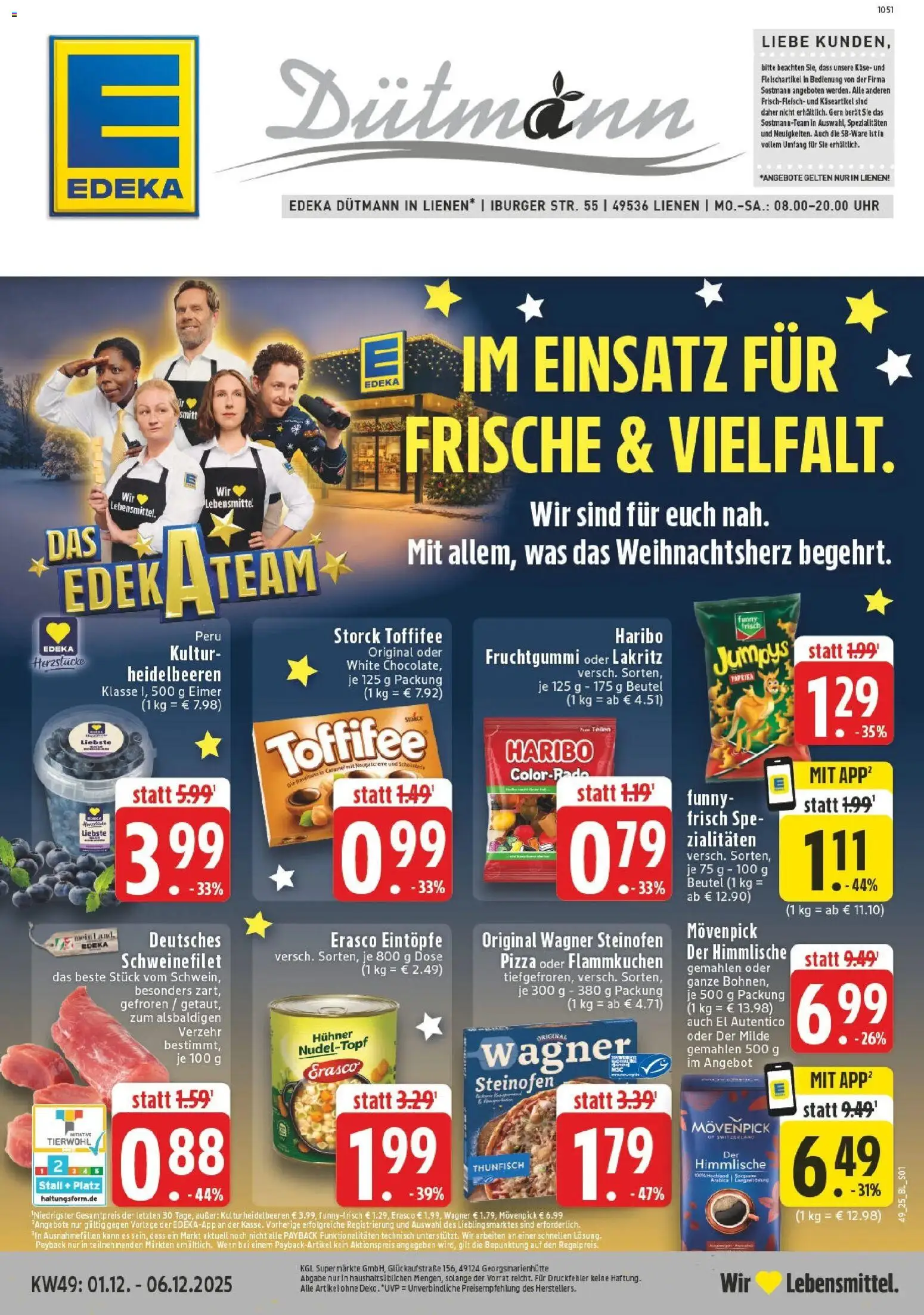 Vorschau von dem Prospekt des Geschäftes Edeka, gültig ab dem 01.12.2025