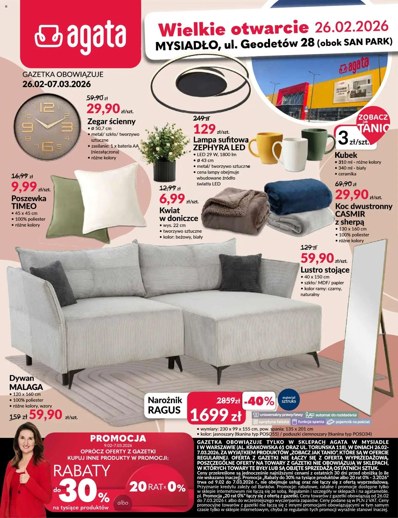 Pogląd gazetki "Otwarcie sklepu w Mysiadle" ze sklepu Salony Agata ważnej od 26.02.2026