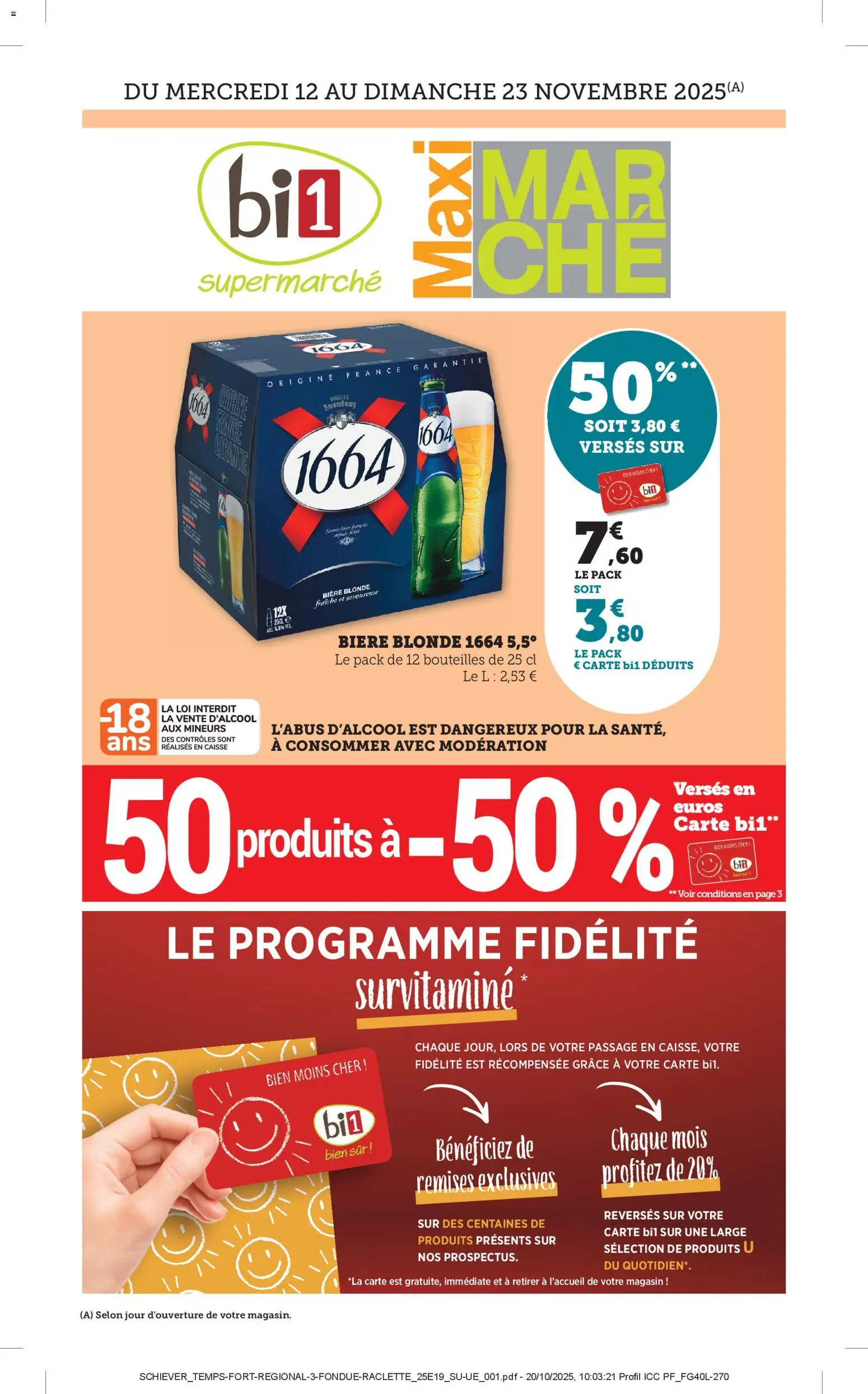 Prévisualisation de Prospectus du magasin bi1 formulaire valide 12/11/2025