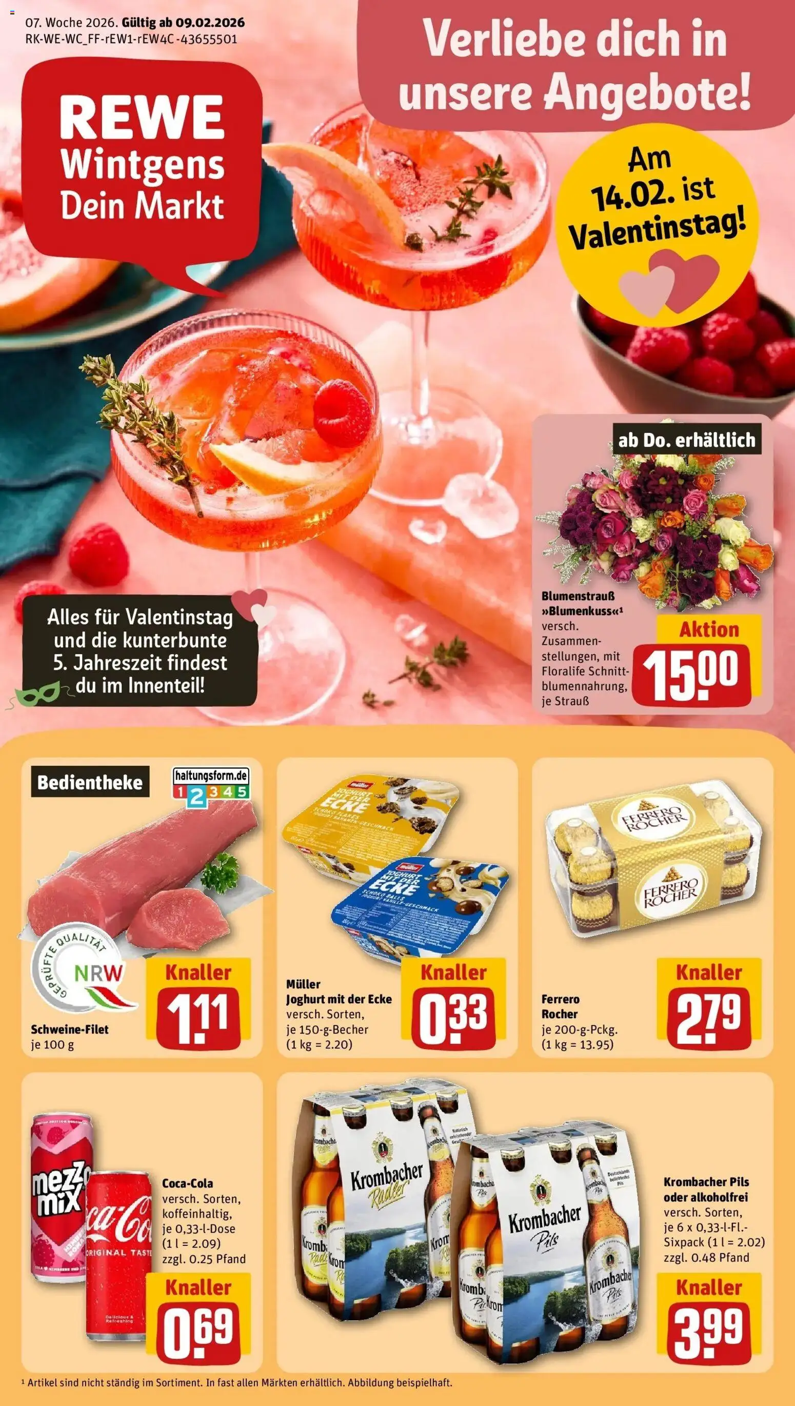 Vorschau von dem Prospekt des Geschäftes Rewe, gültig ab dem 09.02.2026