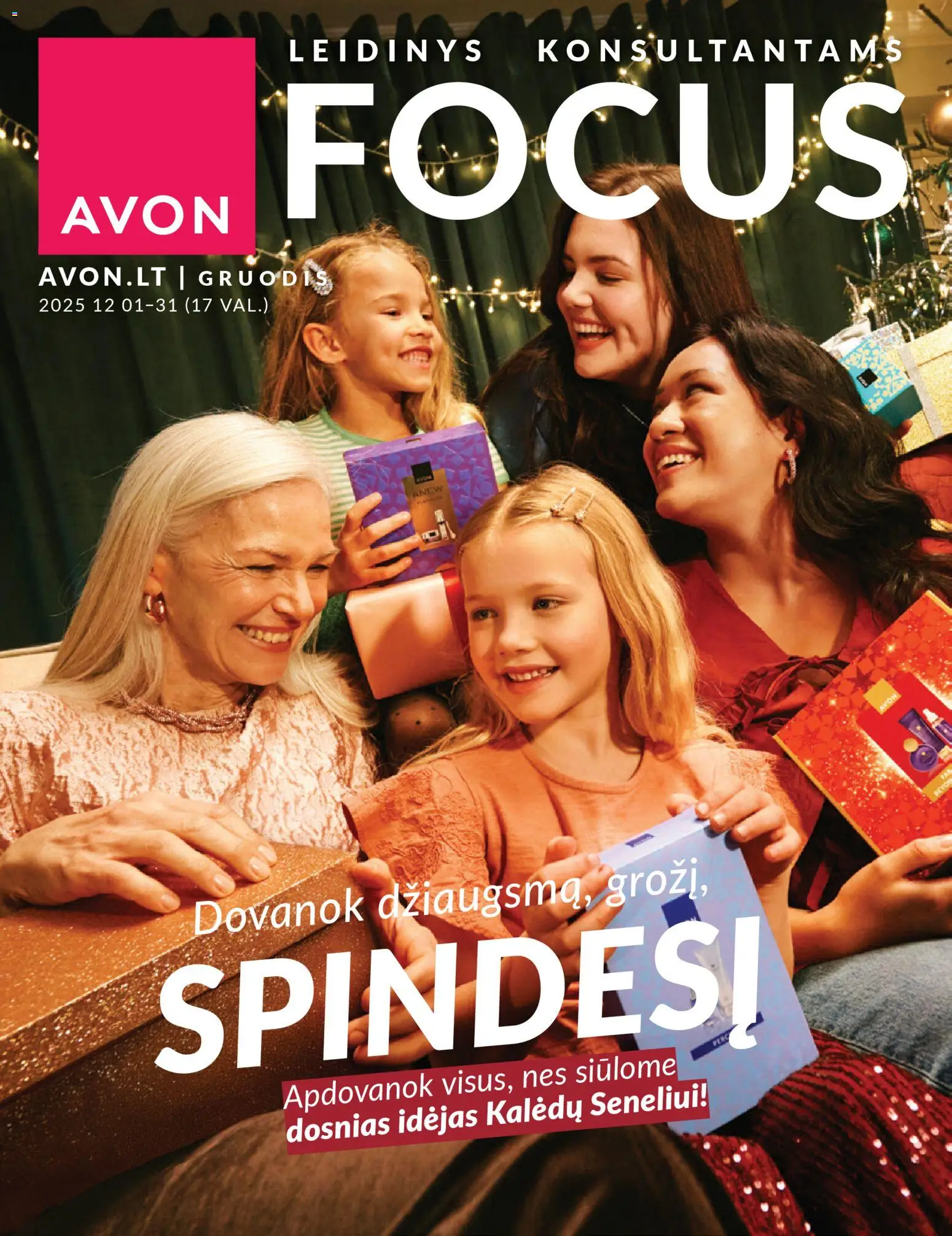 AVON parduotuvės leidinio Gruodžio FOCUS katalogas galiojančio nuo 2025.12.01 peržiūra