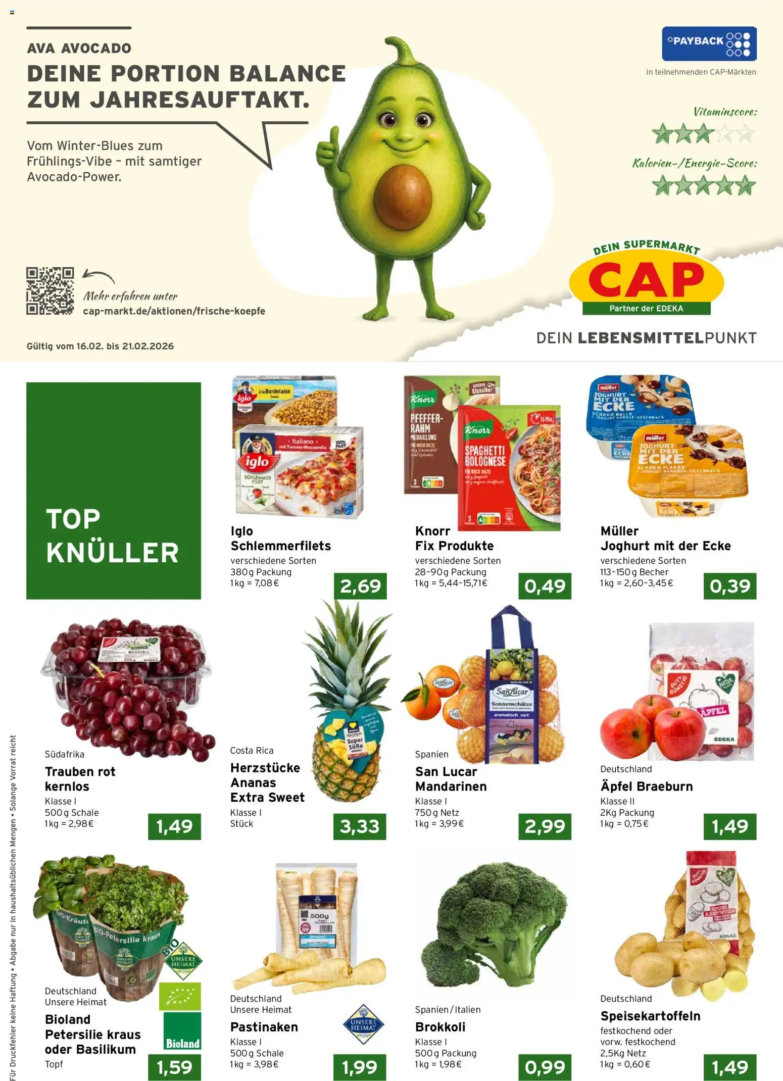 Vorschau von dem Prospekt des Geschäftes CAP Markt, gültig ab dem 16.02.2026