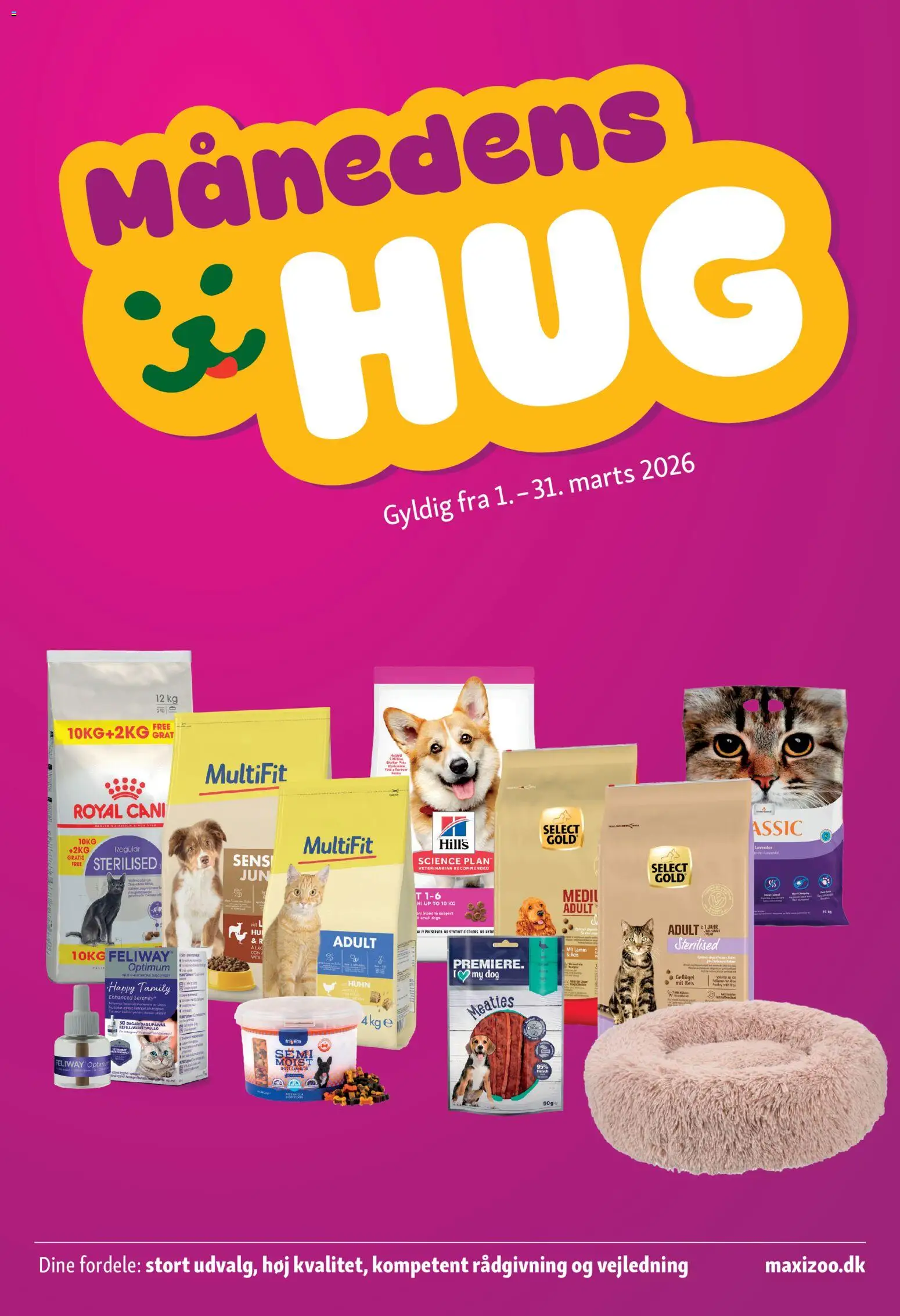 Eksempel på tilbudsavis Månedsavis Marts fra butik Maxi Zoo gyldig fra 01/03/2026