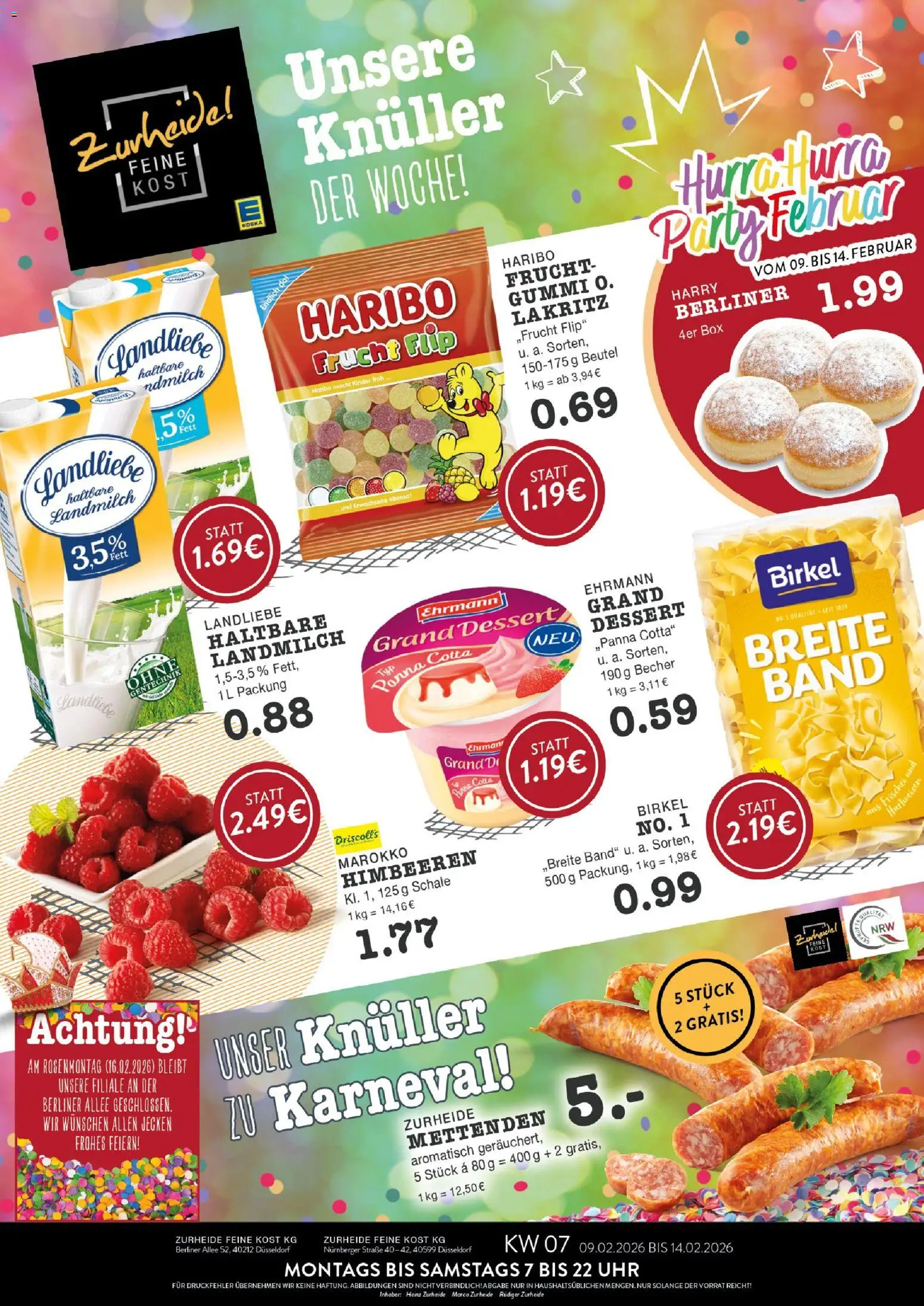 Vorschau von dem Prospekt des Geschäftes Edeka Zurheide, gültig ab dem 09.02.2026