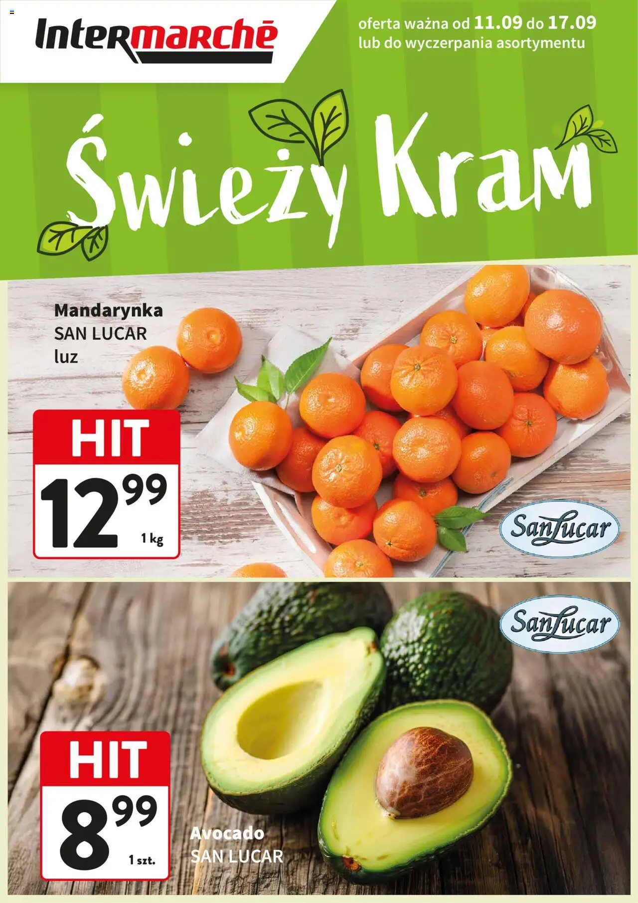 Intermarche Świeży Hit od 11.09.2025 - Nowa Gazetka - Numer strony 1