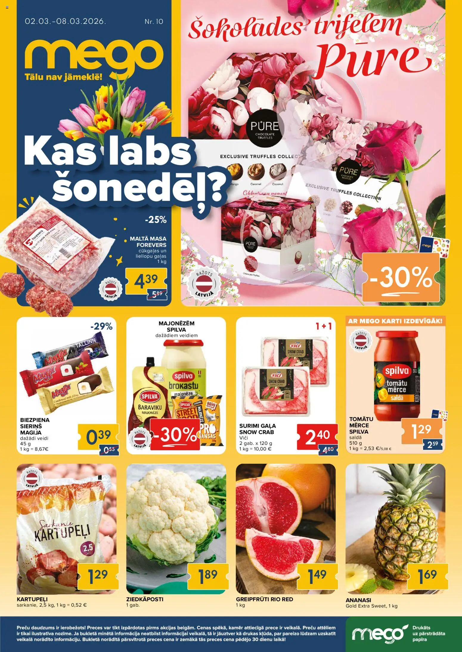 Skatīt Mego akciju bukletu, derīgs no 02.03.2026.