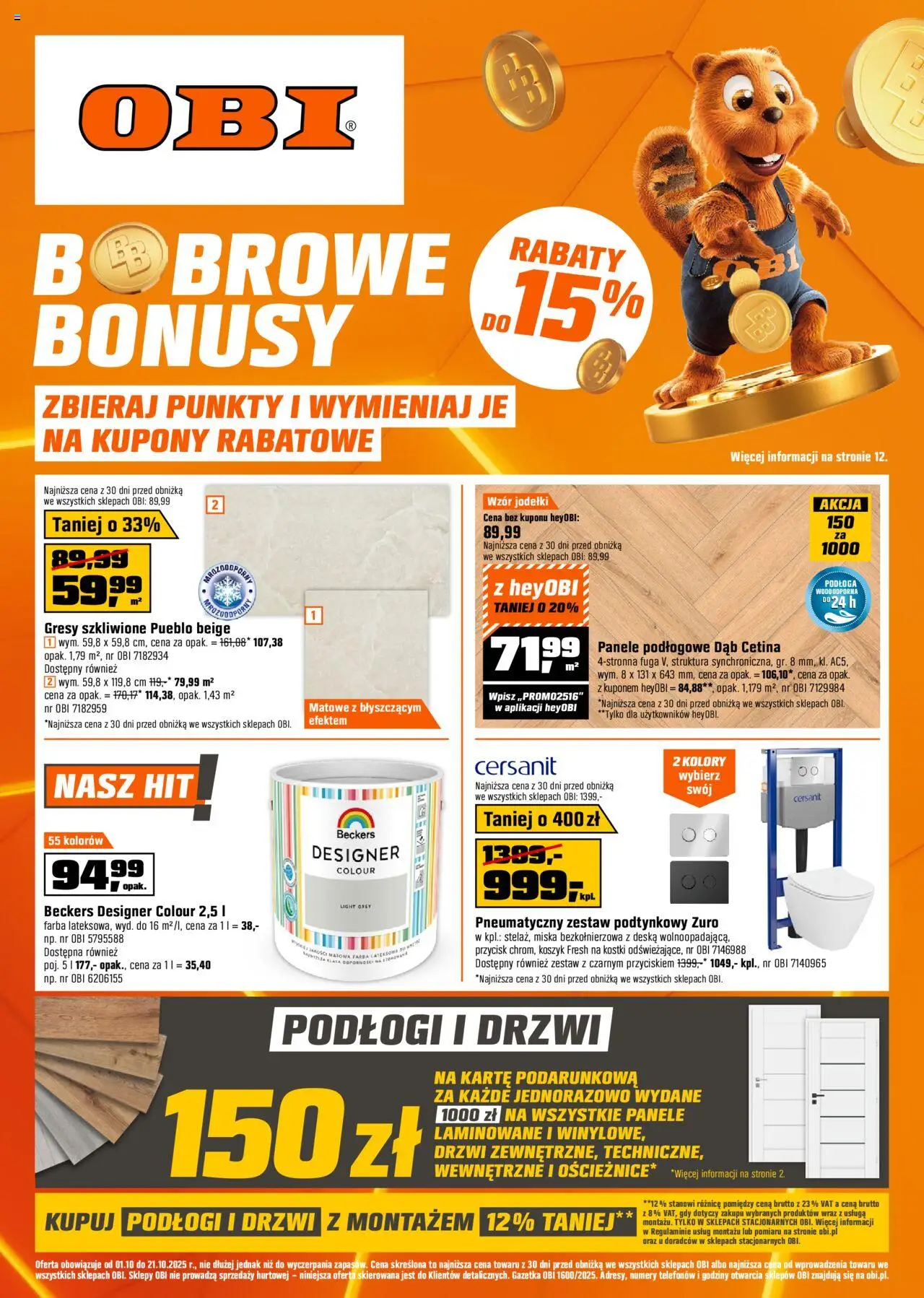 OBI Gazetka od 01.10.2025 - Nowa Gazetka - Numer strony 1