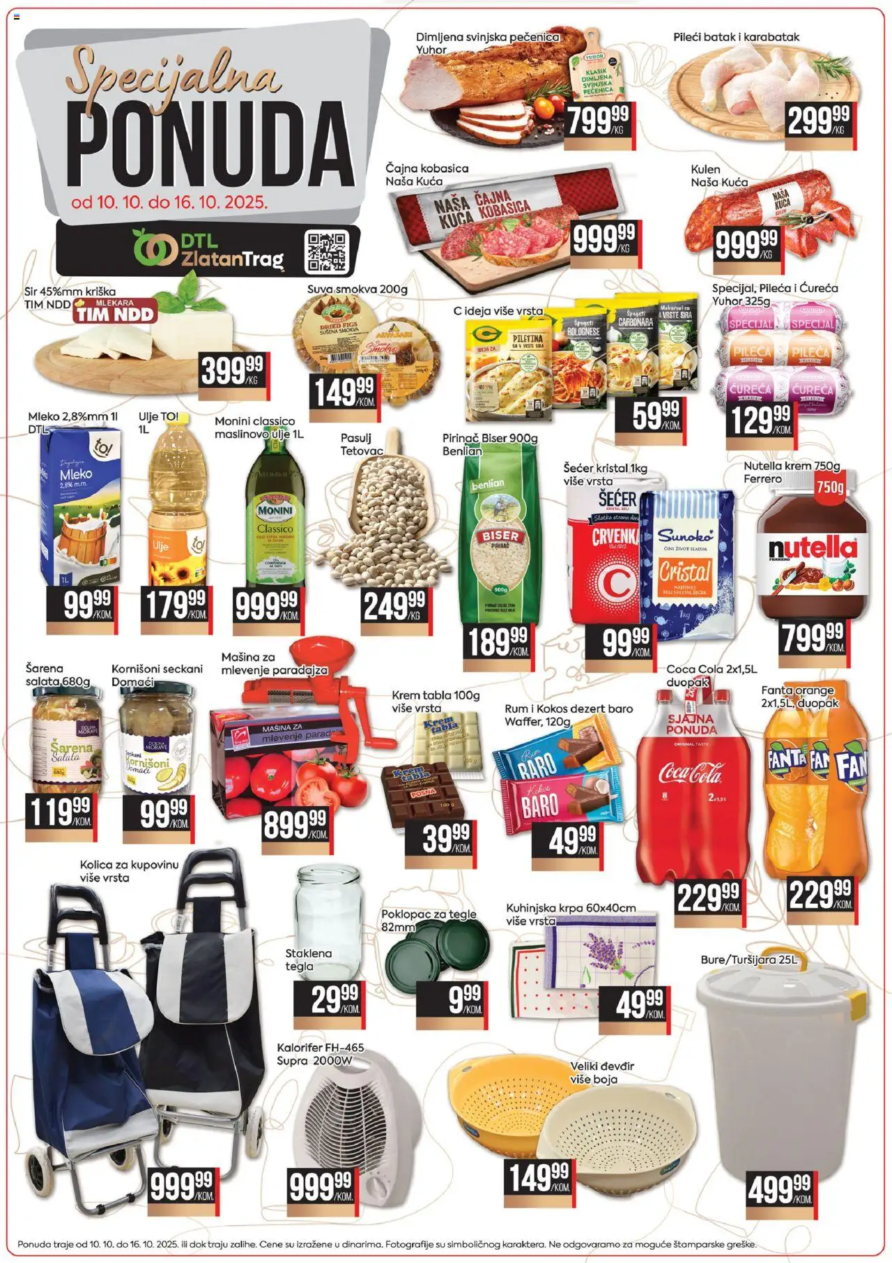 Zlatan Trag katalog važi od 10.10.2025 - stranica 1 - Smokva, Rum, Fanta, Piletina, Salata, Tegla, Pečenica, Pileći batak