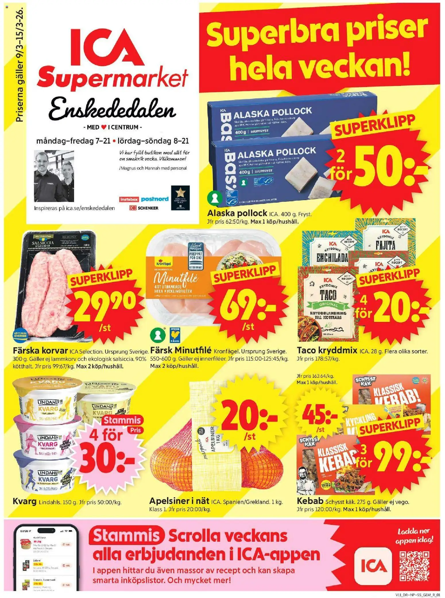 Förhandsgranska reklamblad Enskededalen från butik ICA Supermarket gäller från 09/03/2026