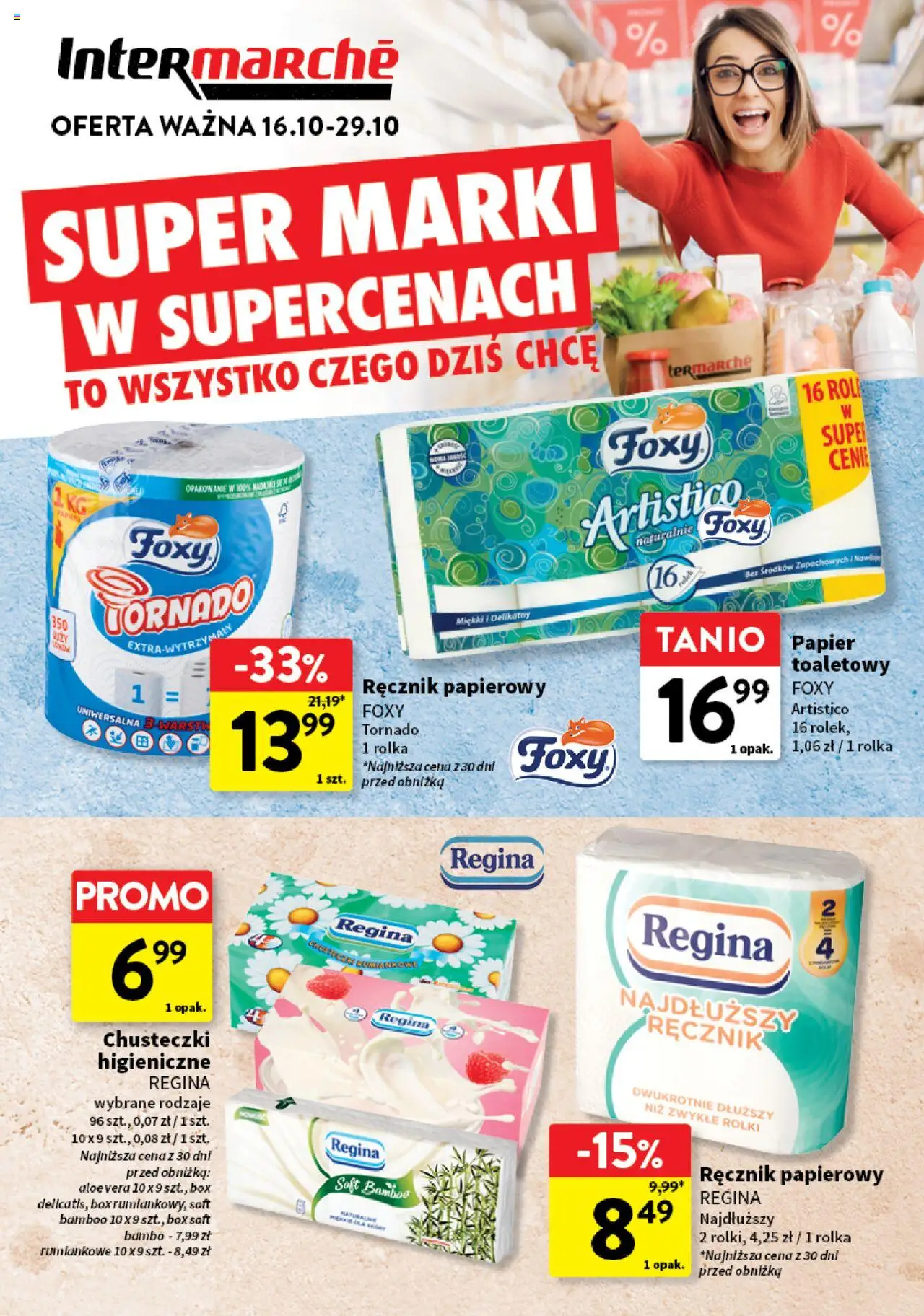 Intermarche Supermarki w supercenach od 16.10.2025 - Nowa Gazetka - Numer strony 1