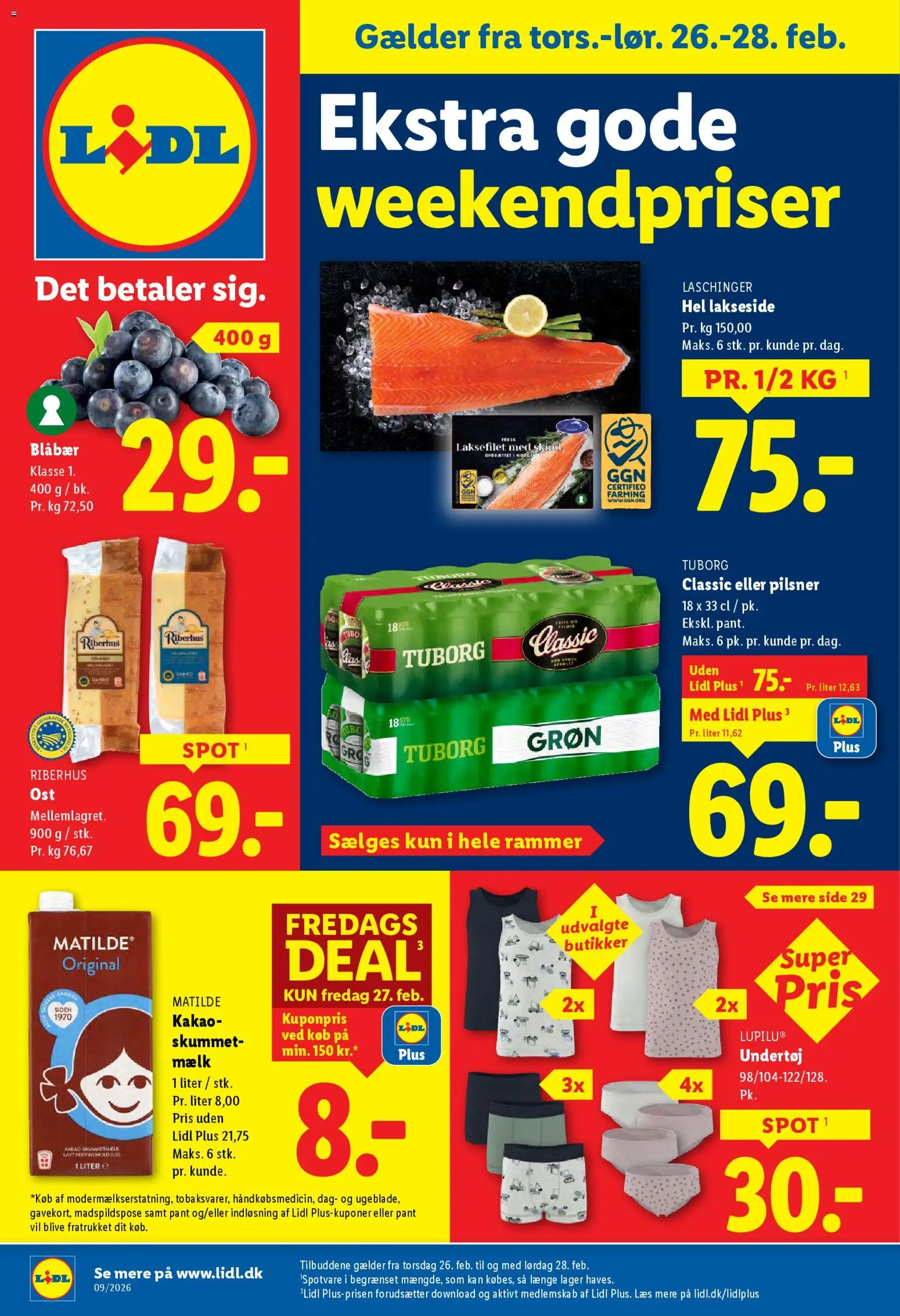 Eksempel på tilbudsavis Weekend tilbud fra butik Lidl gyldig fra 26/02/2026