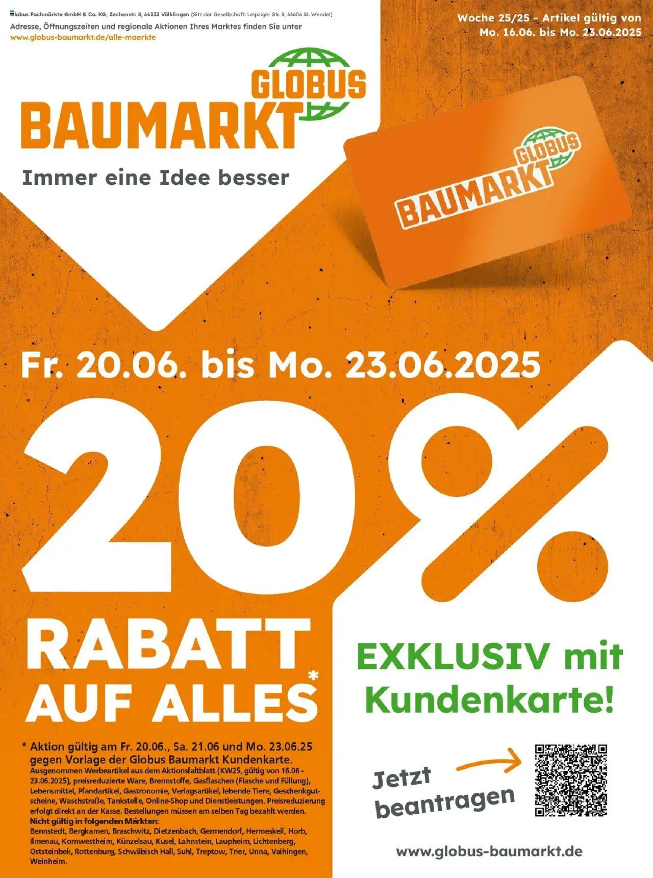 Globus Baumarkt Prospekt Mühldorf (vom 15.06.2025 - 23.06.2025)