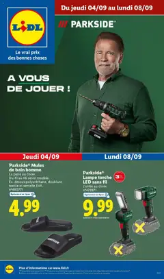 Prévisualisation de Retrouvez le nécessaire pour bricoler avec Parkside et faire du sport avec Crivit ! du magasin LIDL formulaire valide 03/09/2025