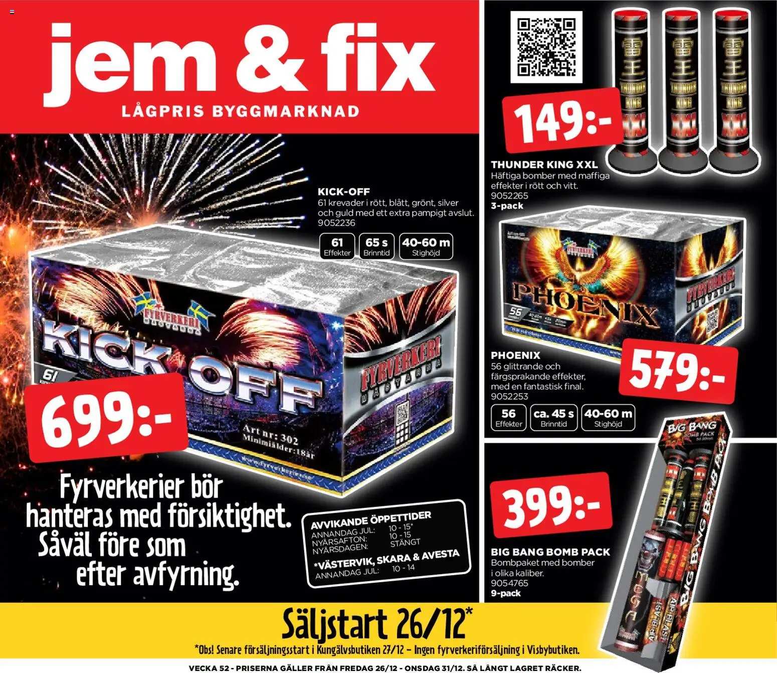 Förhandsgranska reklamblad Aktuella reklamblad Jem & Fix från butik Jem & Fix gäller från 26/12/2025