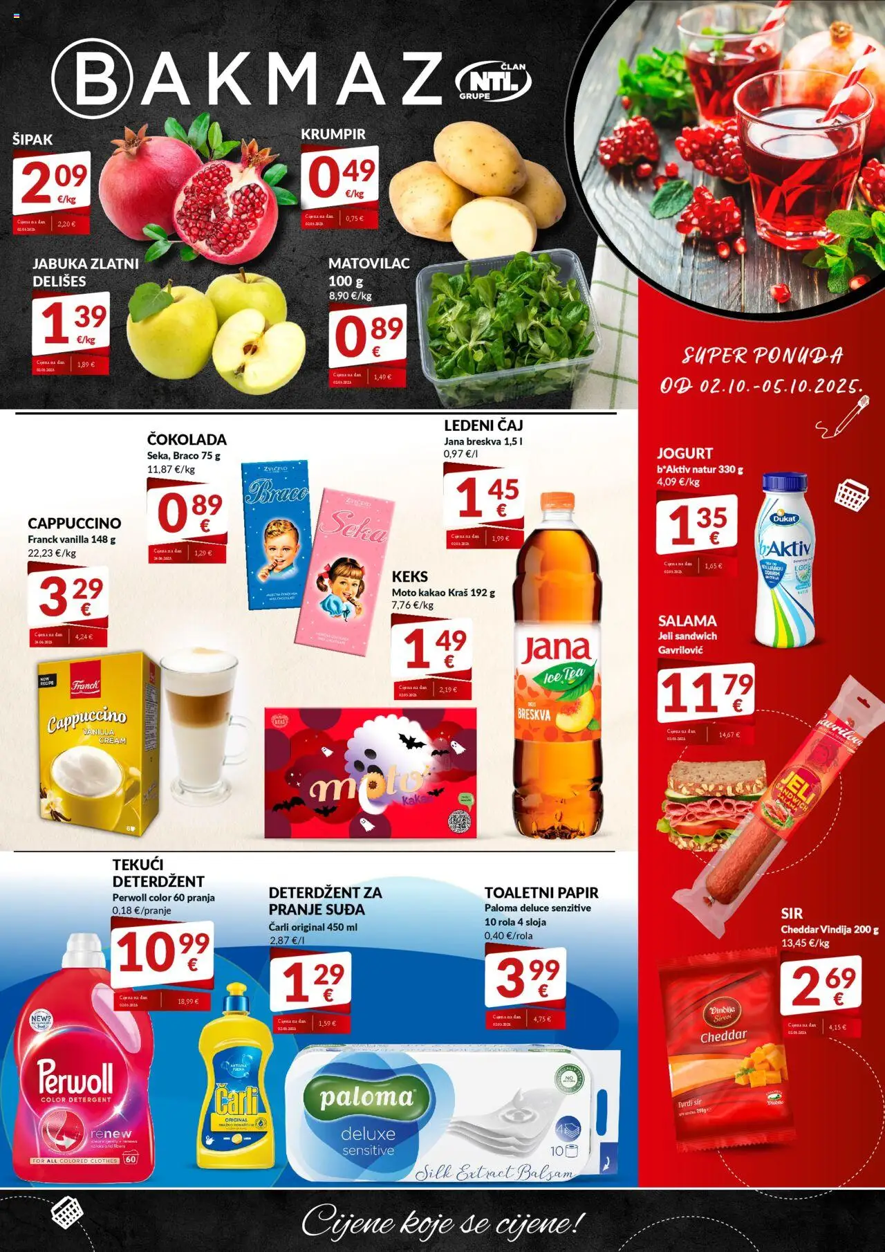 Bakmaz aktualni Ponuda vrijedi od 02.10.2025 - tjedna akcija broj stranice 1