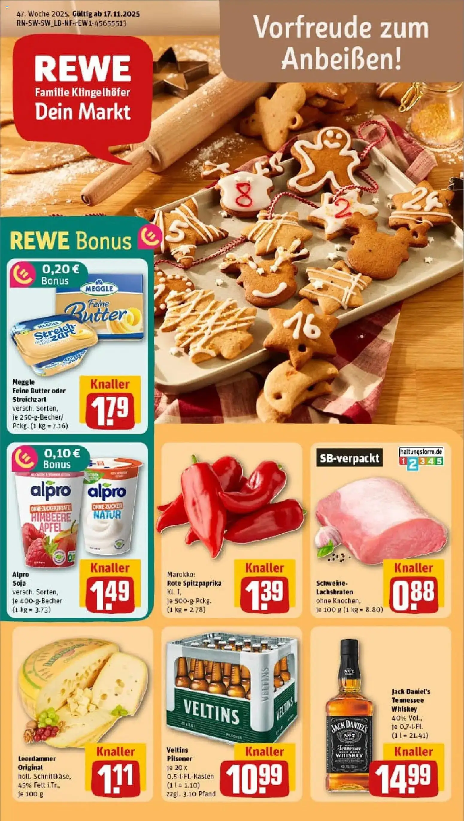 Vorschau von dem Prospekt des Geschäftes Rewe, gültig ab dem 17.11.2025