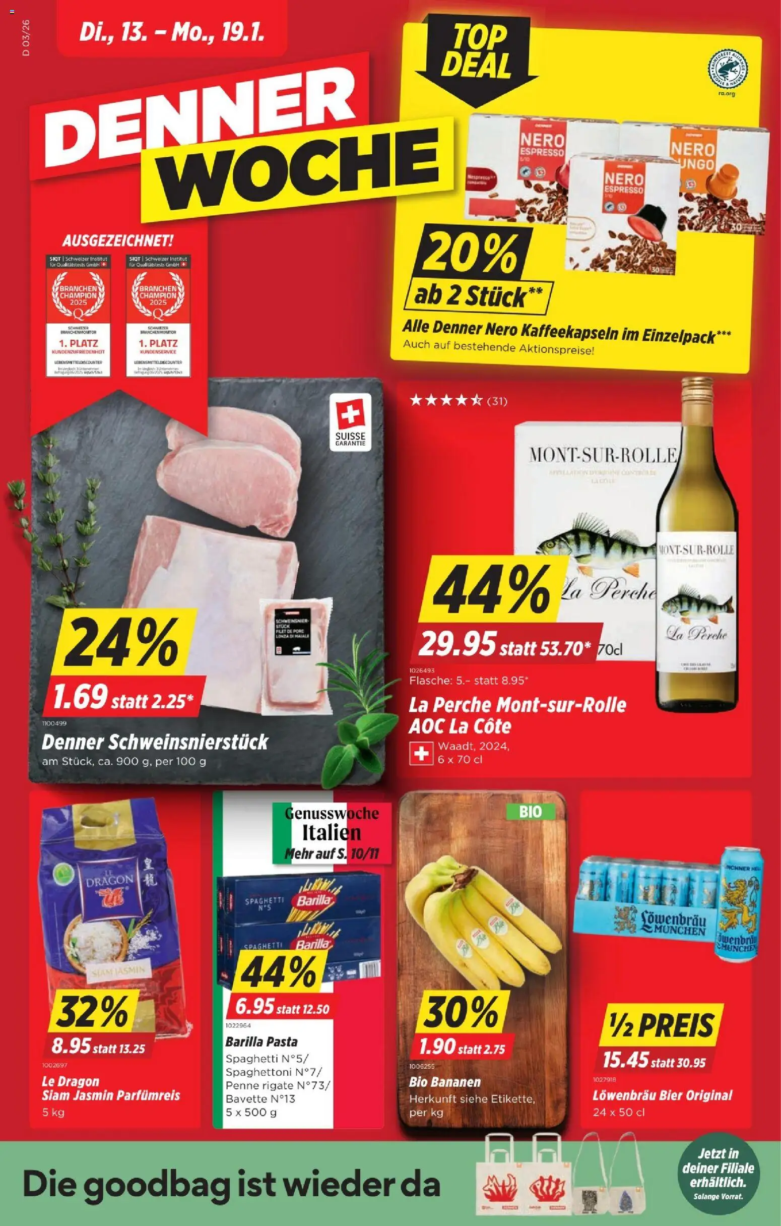 Vorschau des Merkblatts Aktionen vom Shop Denner gültig von 13.01.2026 bis 19.01.2026